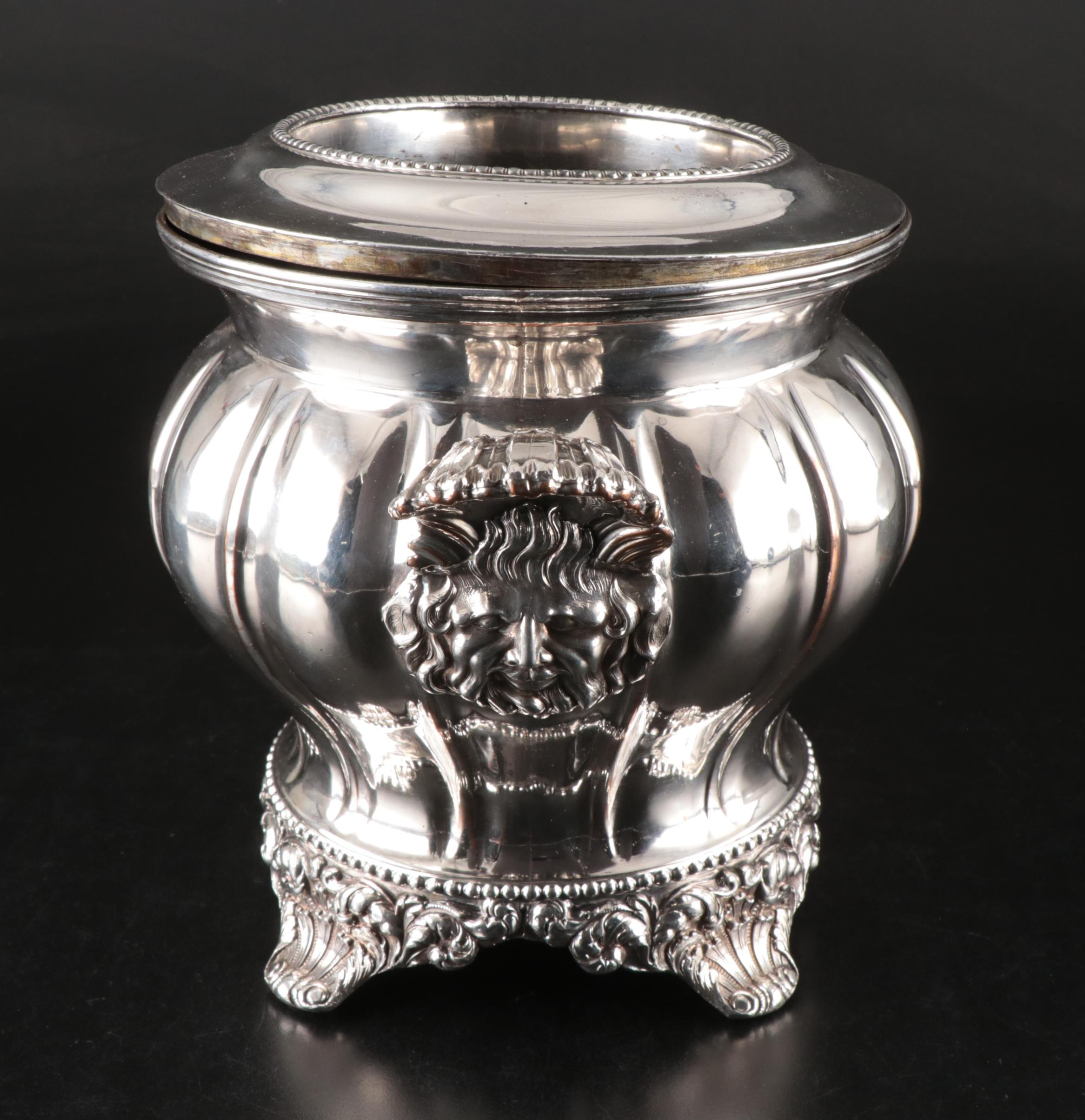 Georgian Style Silver Plate Wine Cooler