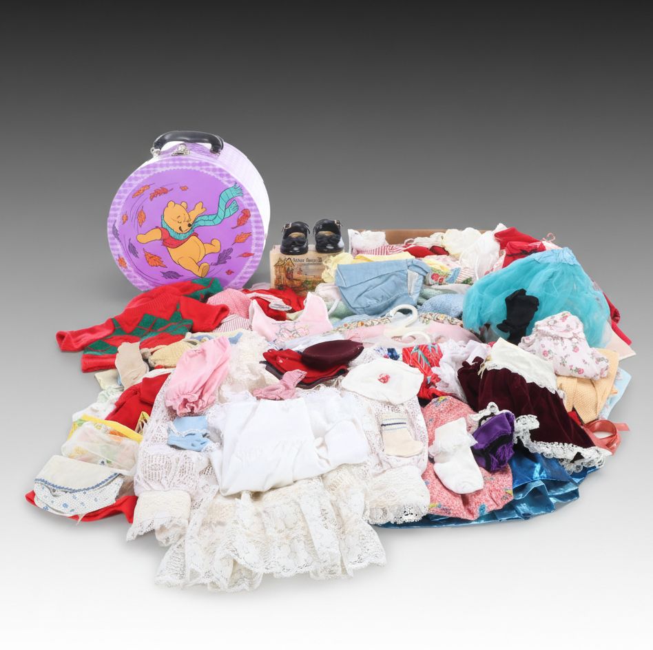 Doll and Children's Vintage Clothing with Accessories, Mid to Late 20th Century