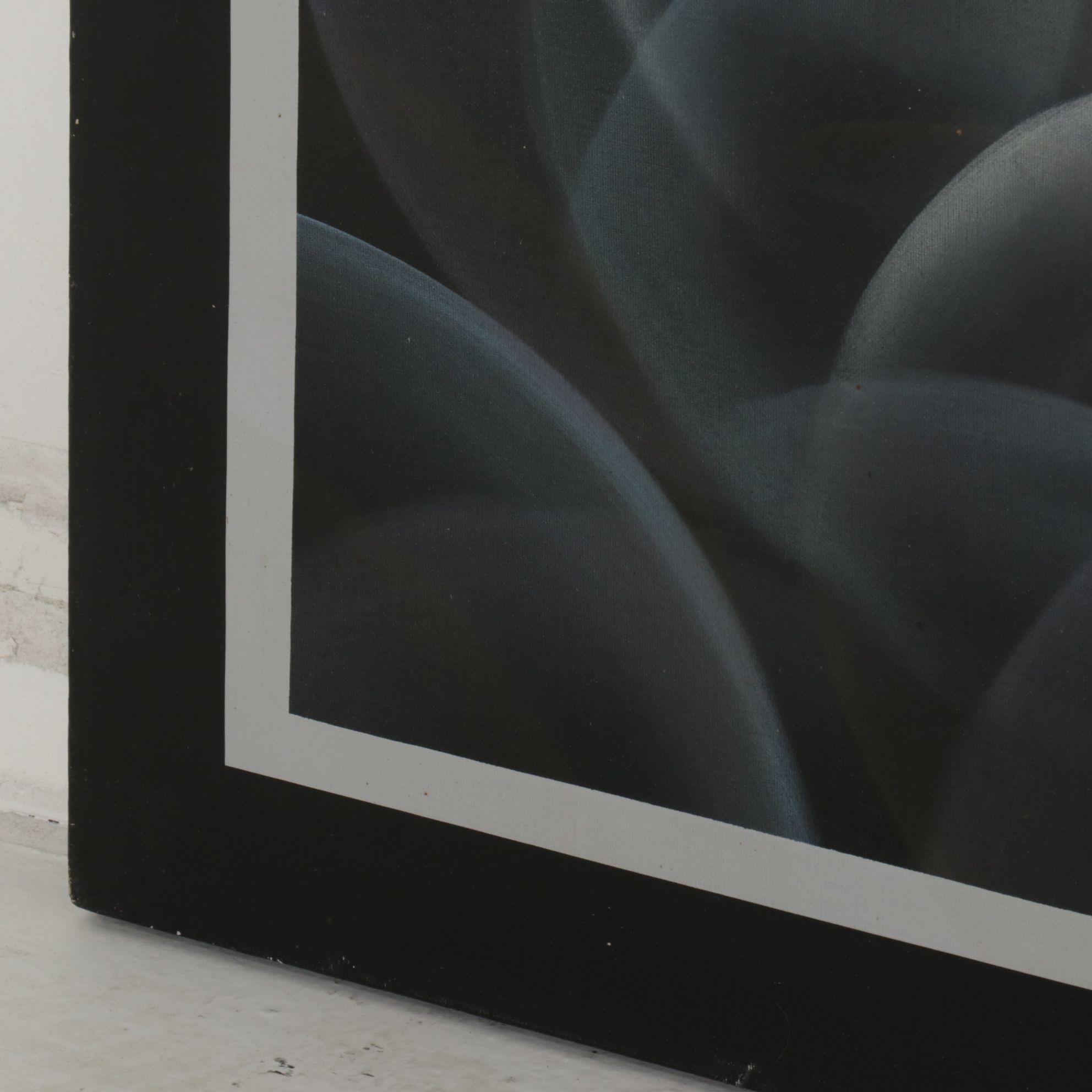 E. Lee Abstract Acrylic Painting of Pastel Eccentric Circles, Late 20th Century