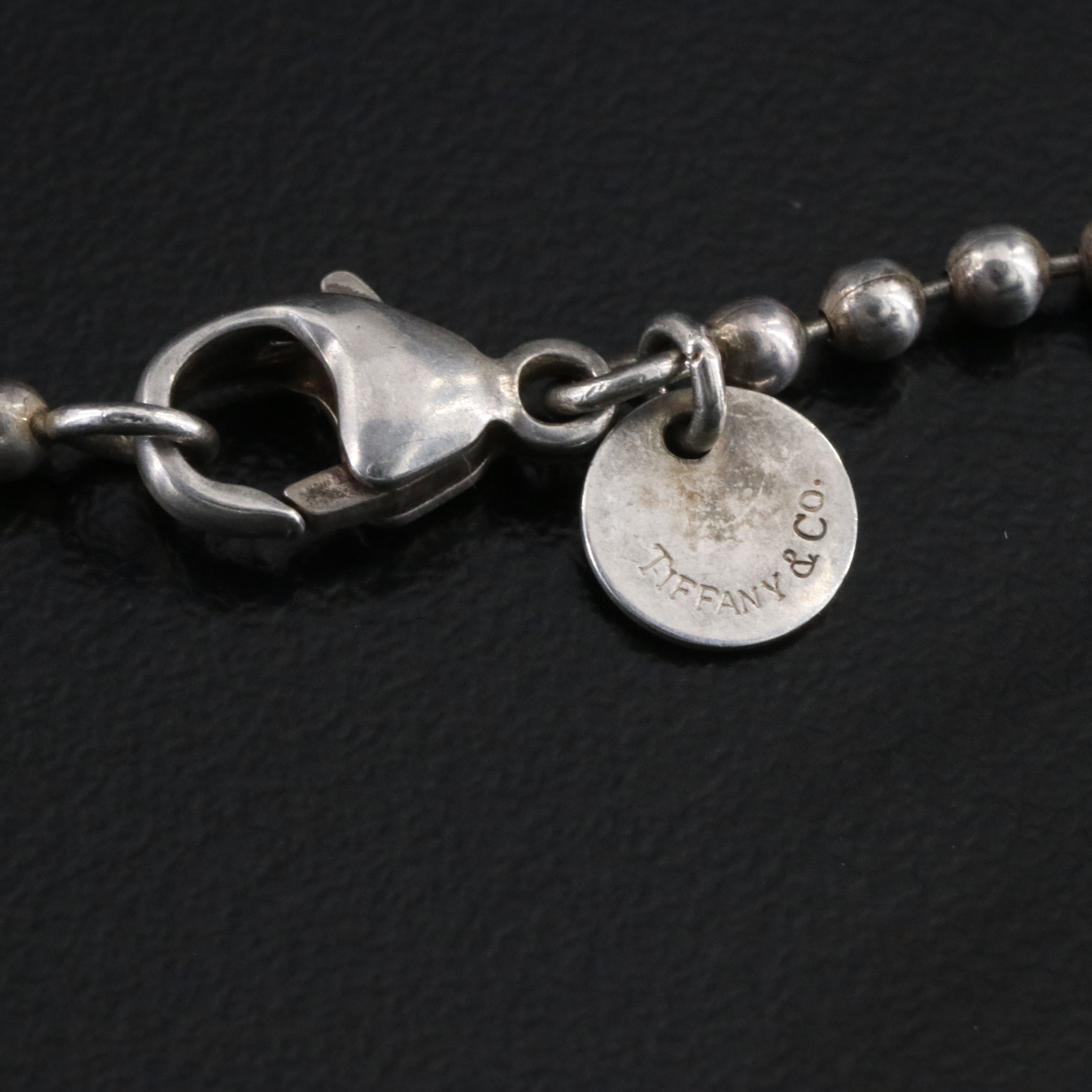 Tiffany & Co. Please Return to Tiffany Sterling Oval Tag Pendant Necklace