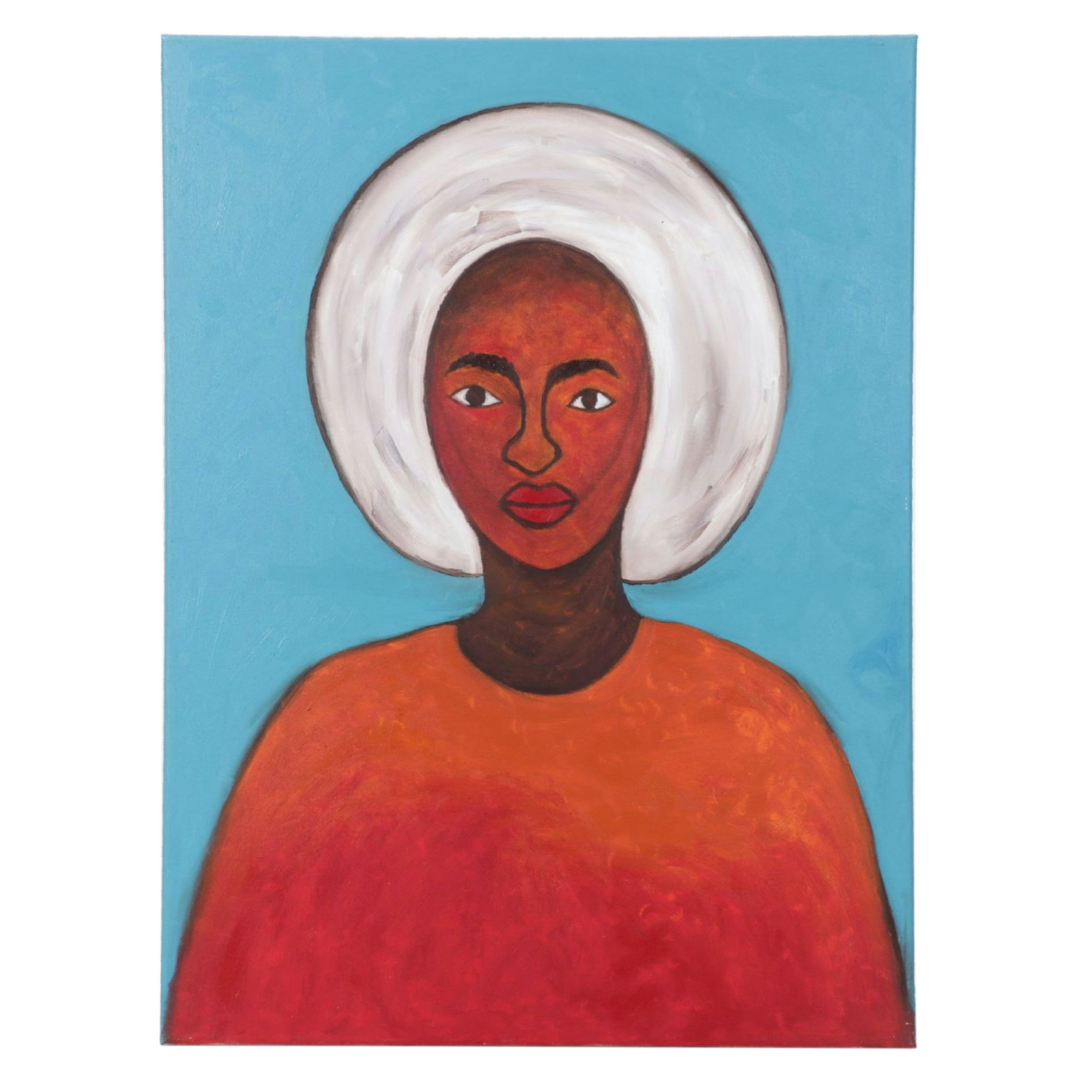 Oluwakemi Omowaire Portrait Oil Painting of Woman, Early 21st Century