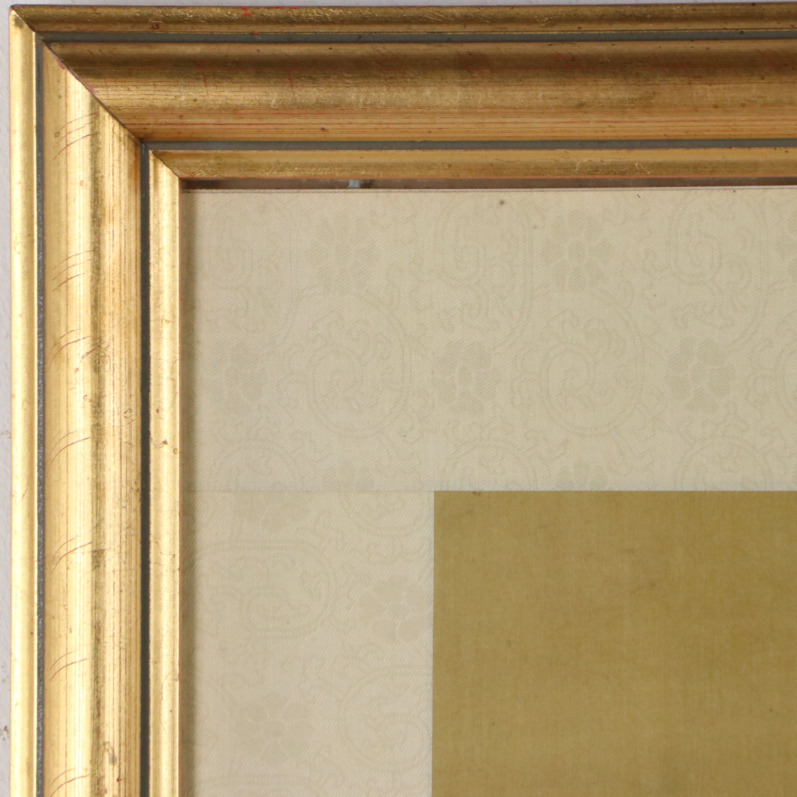 Chinese Court Scene Watercolor and Gouache Painting