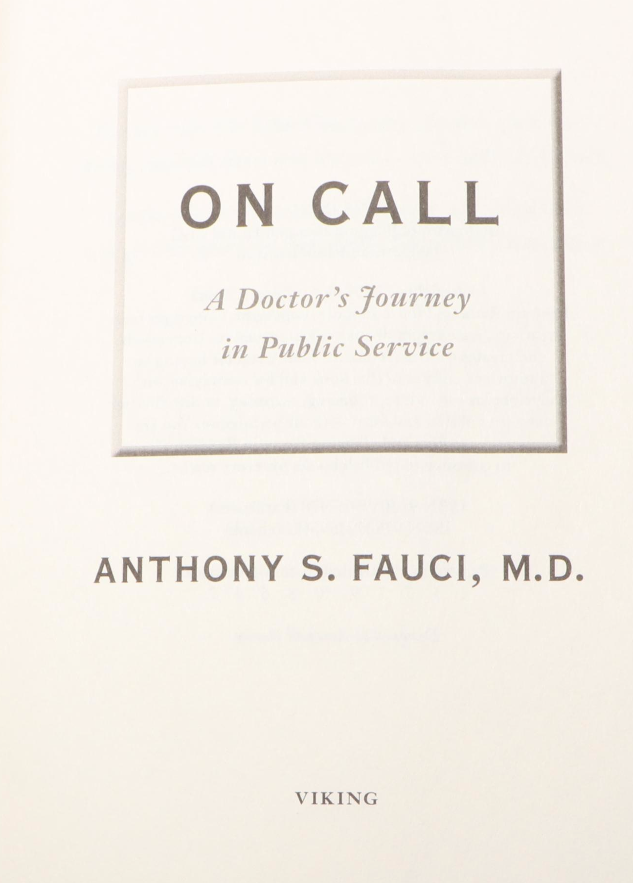 First Edition "On Call" by Anthony Fauci and More Nonfiction Books