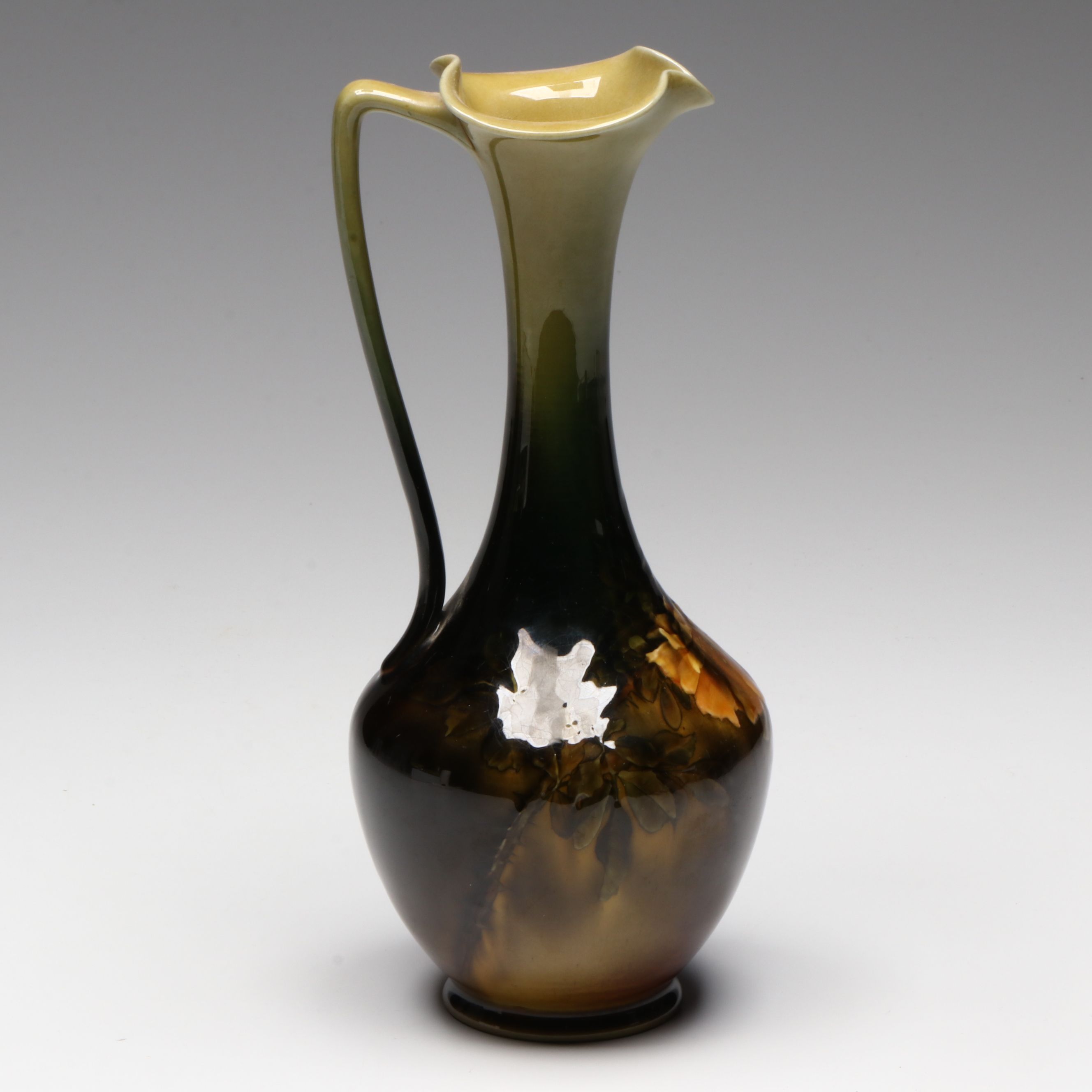 Harriette Rosemary Strafer for Rookwood Pottery Standard Glaze Ewer, 1890
