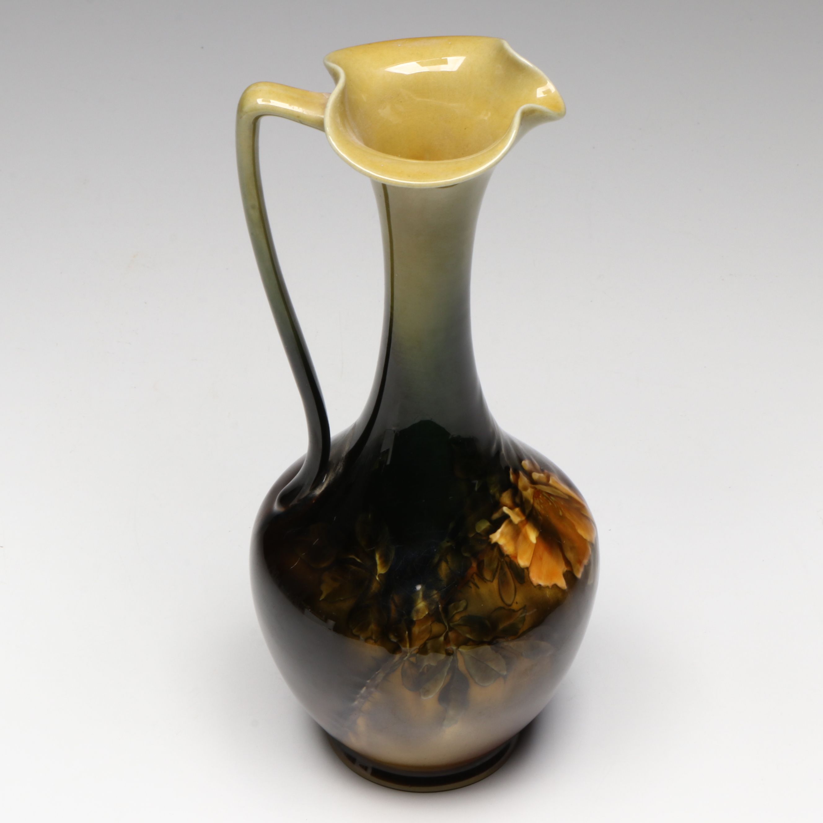Harriette Rosemary Strafer for Rookwood Pottery Standard Glaze Ewer, 1890