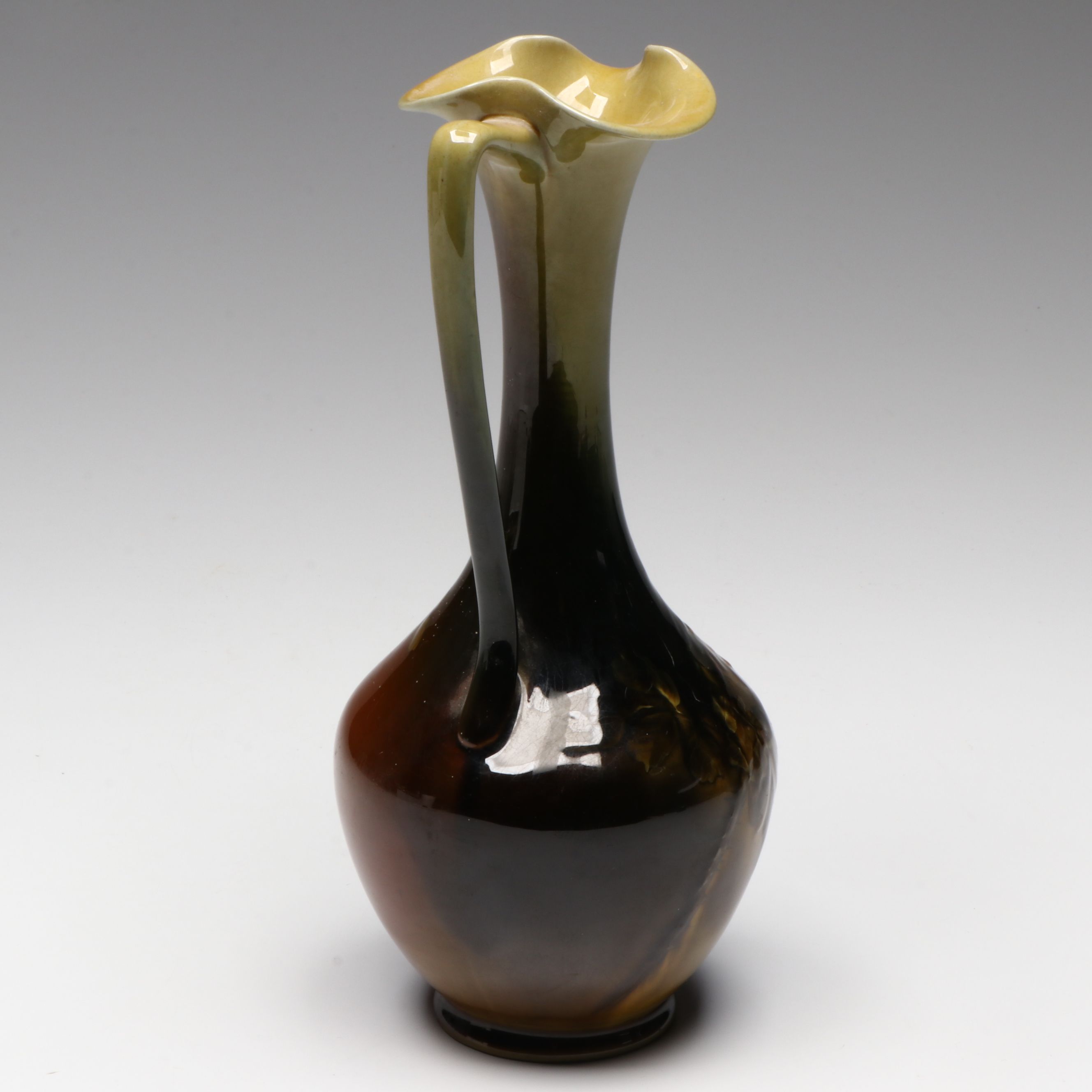 Harriette Rosemary Strafer for Rookwood Pottery Standard Glaze Ewer, 1890