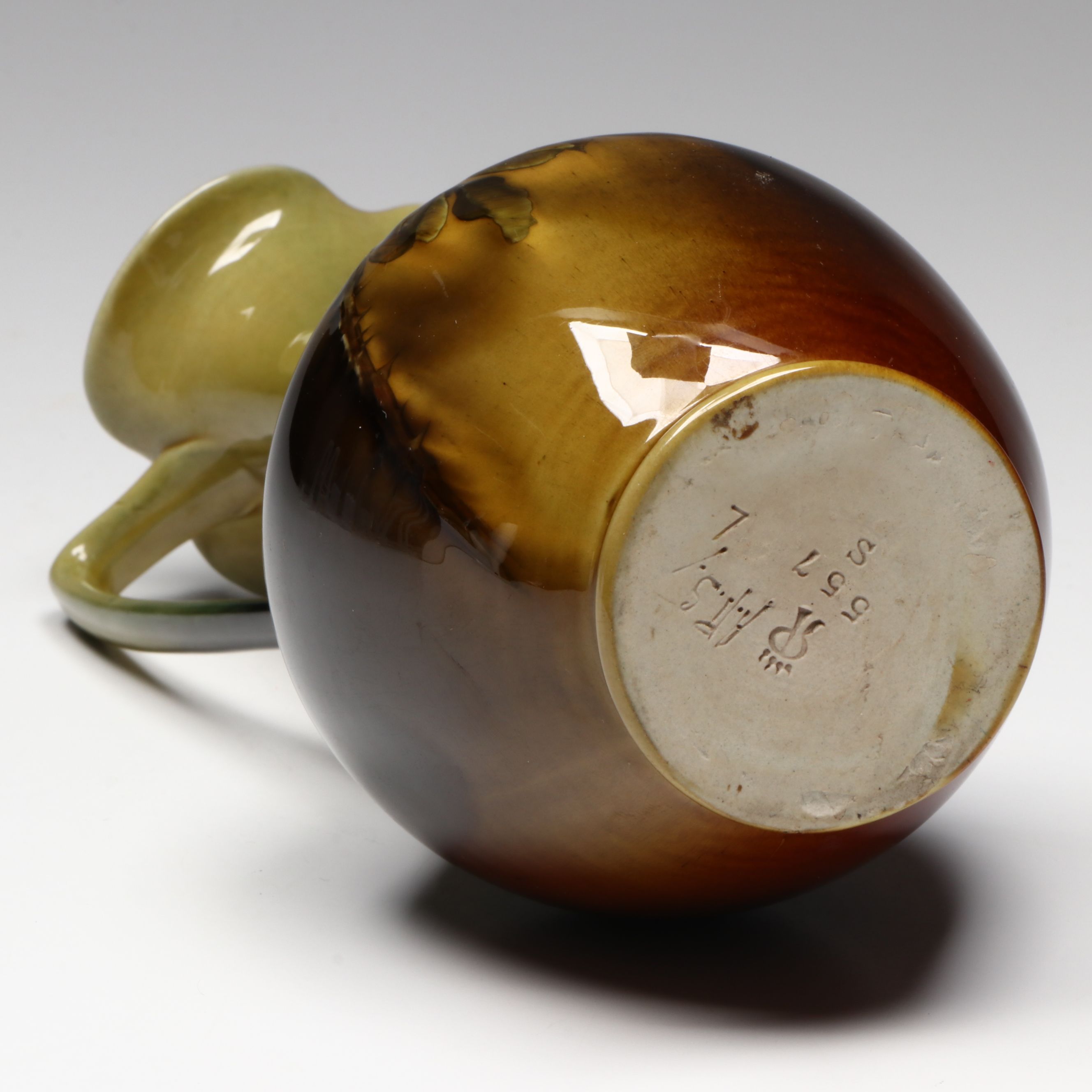 Harriette Rosemary Strafer for Rookwood Pottery Standard Glaze Ewer, 1890