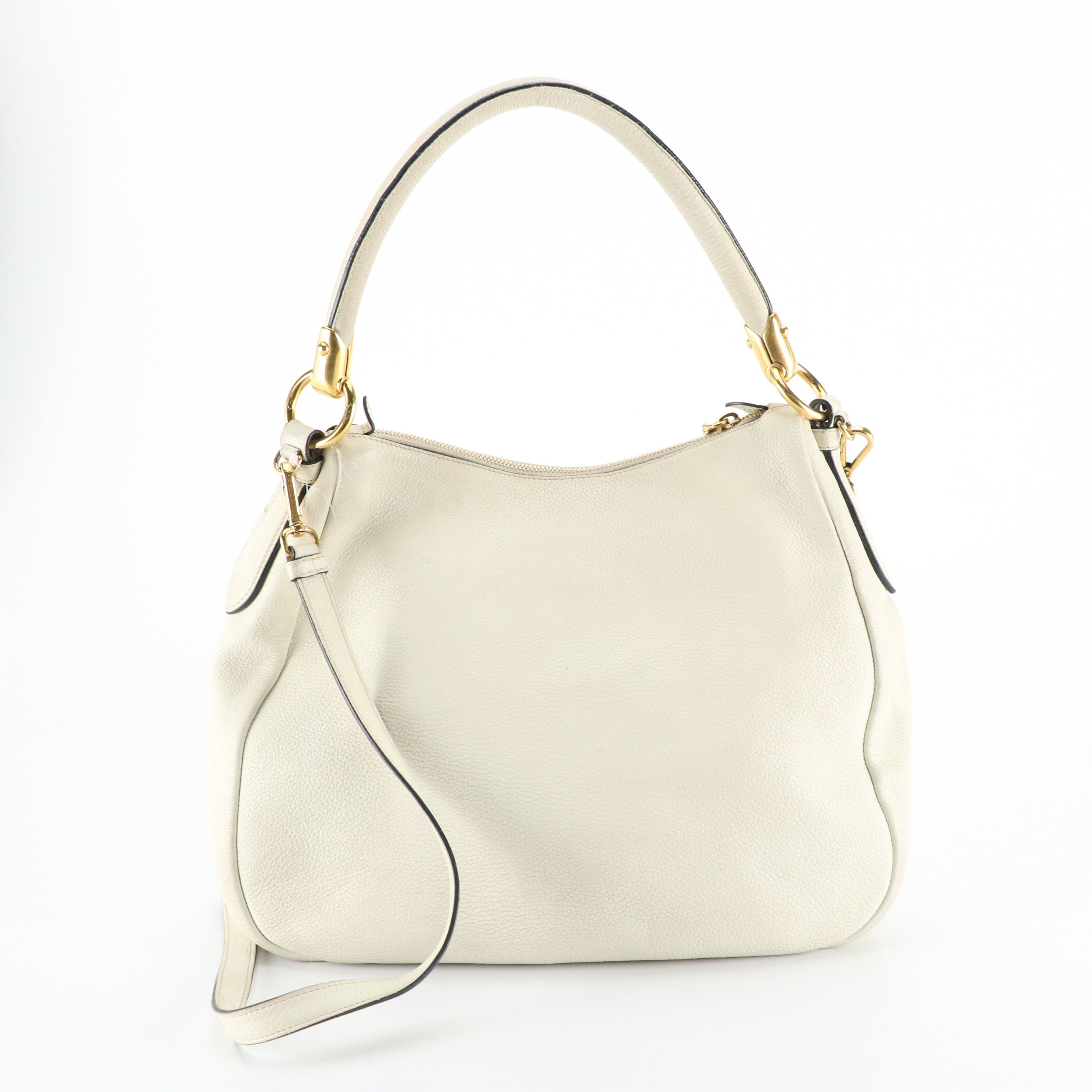 Prada Vitello Daino Leather Two-Way Hobo Bag