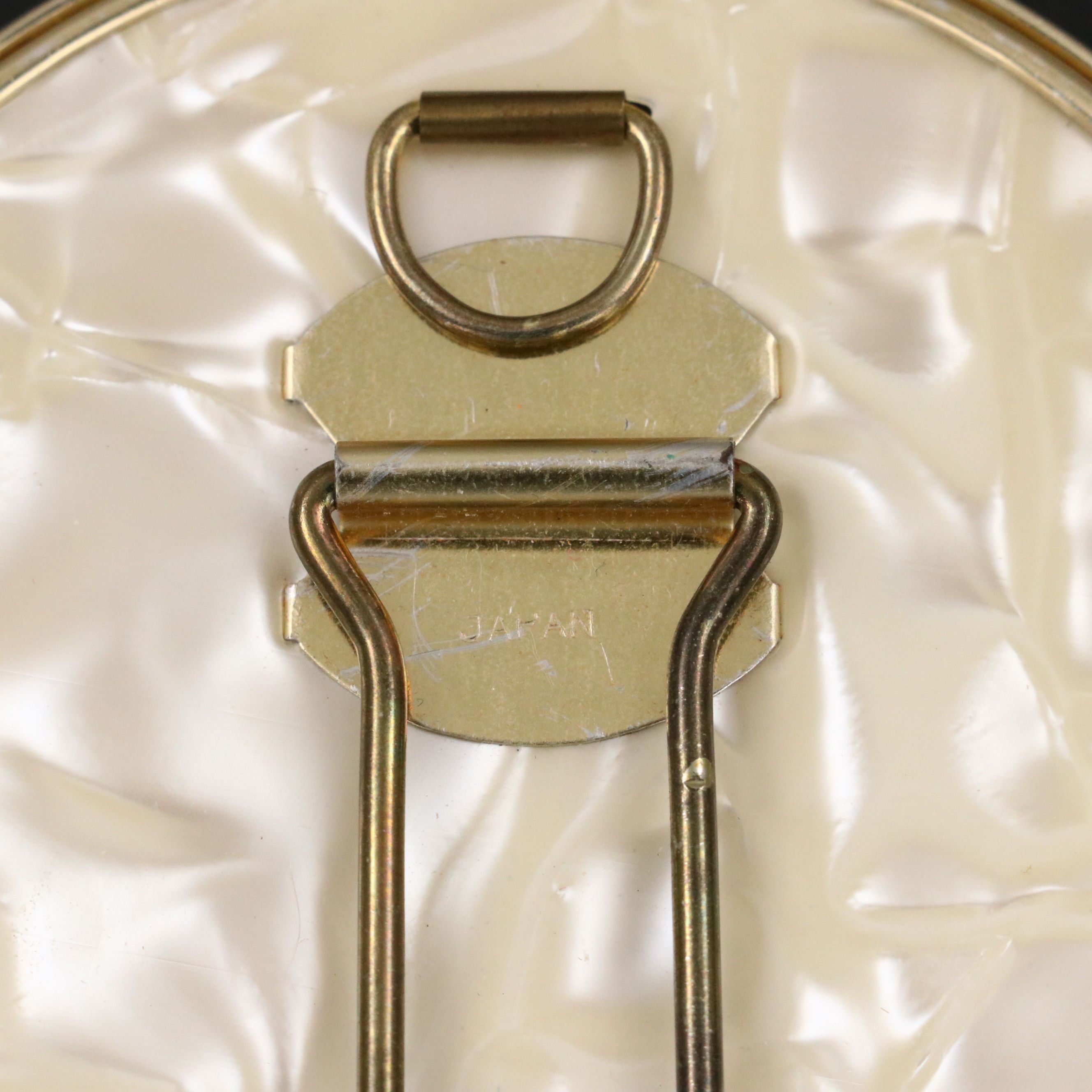 Max Factor Mother-of-Pearl and Brass Compact with Other Vintage Compact Mirror