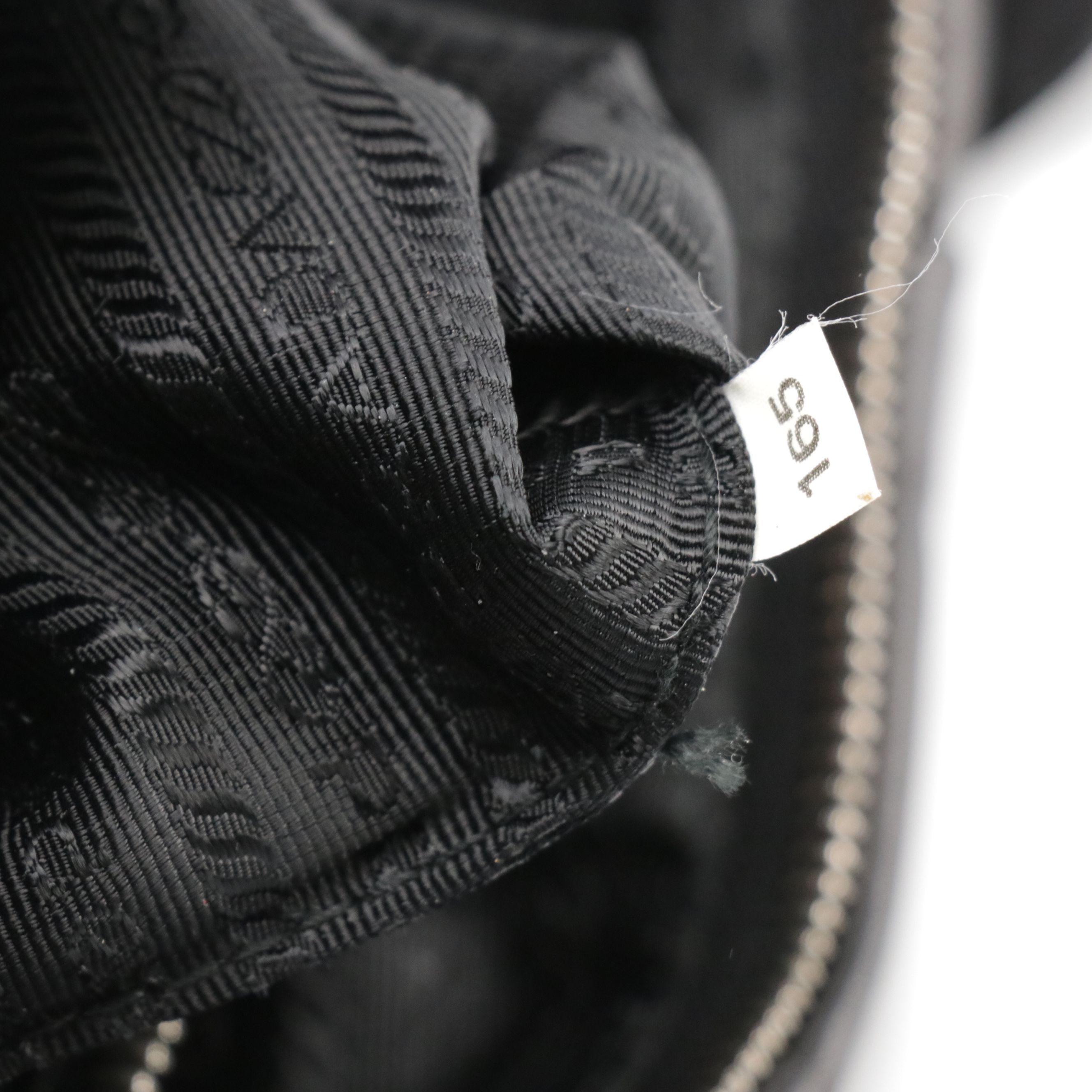 Prada Black Ruffled Lambskin Leather Shoulder Bag