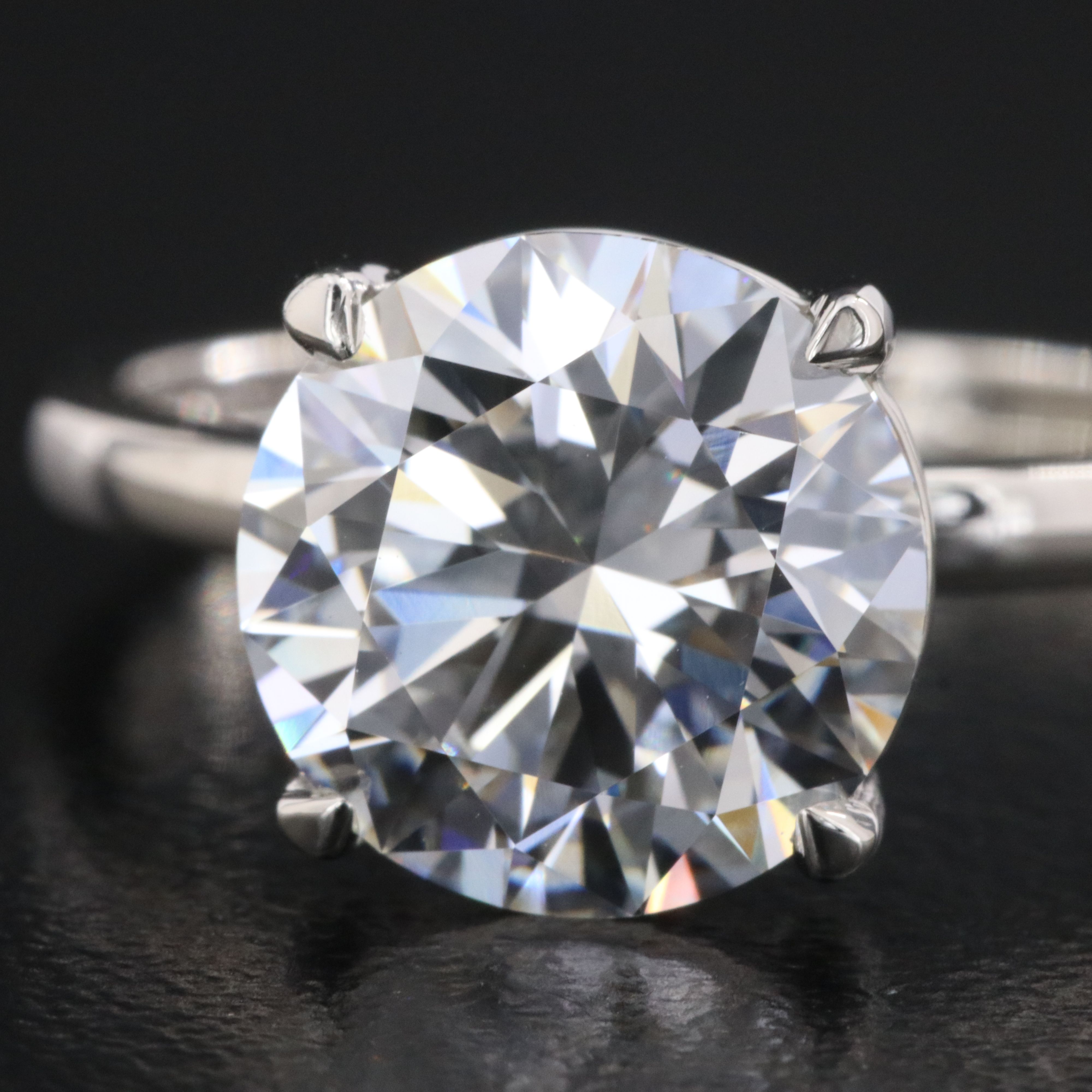 Platinum 2.93 CT Lab Grown Diamond Solitaire Ring with IGI Report