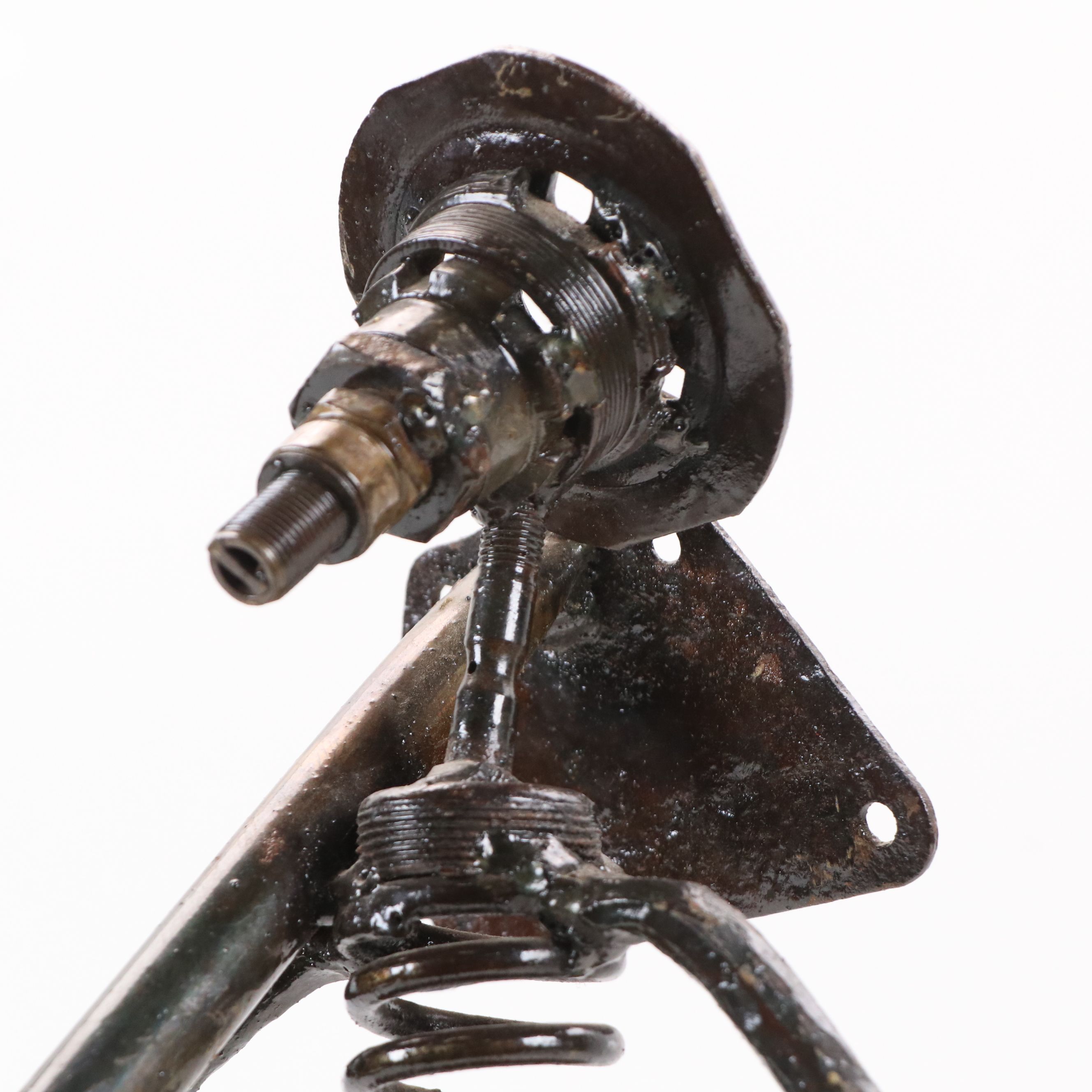 Simonet Biokou Figural Repurposed Scrap Metal Sculpture