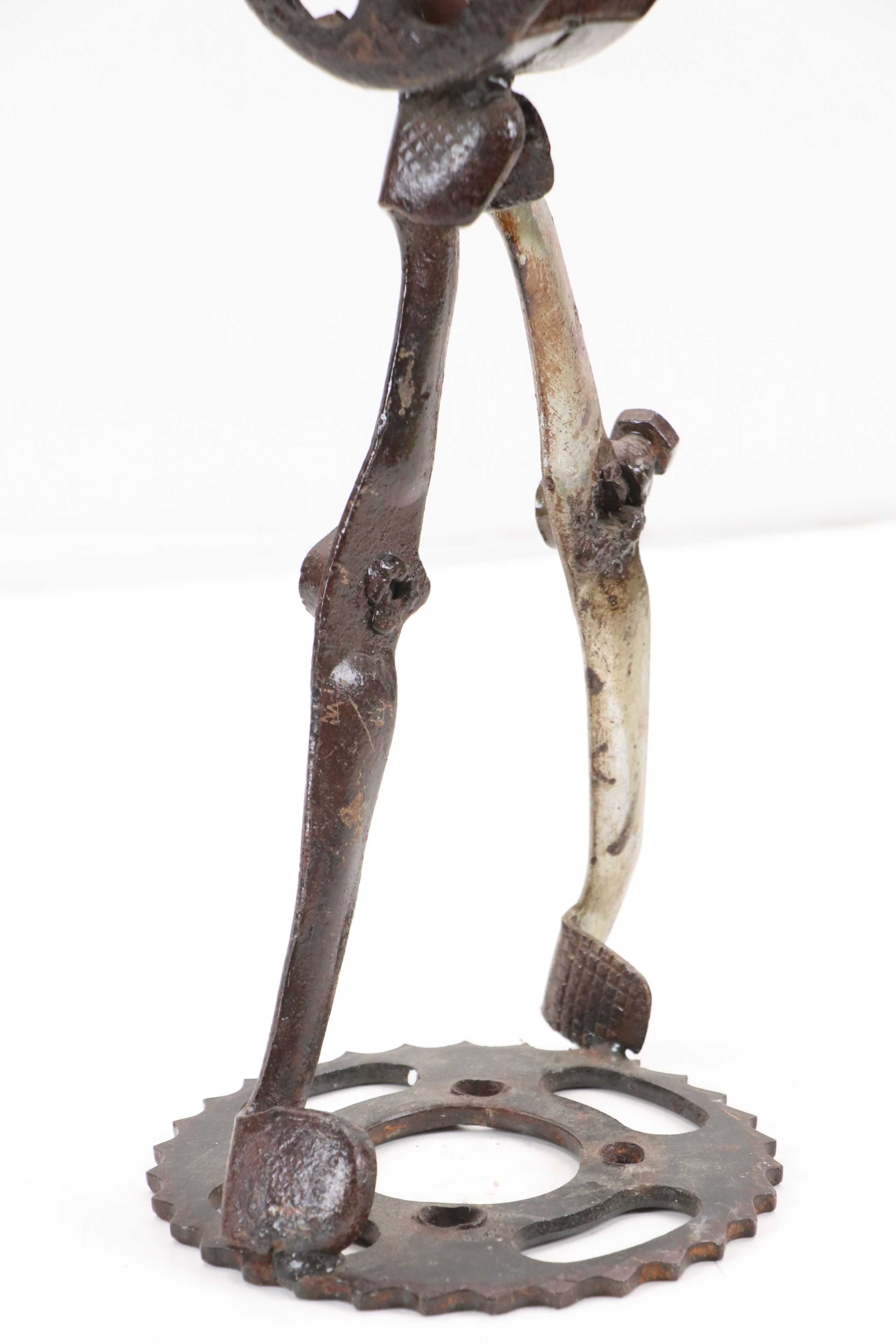 Simonet Biokou Figural Repurposed Scrap Metal Sculpture