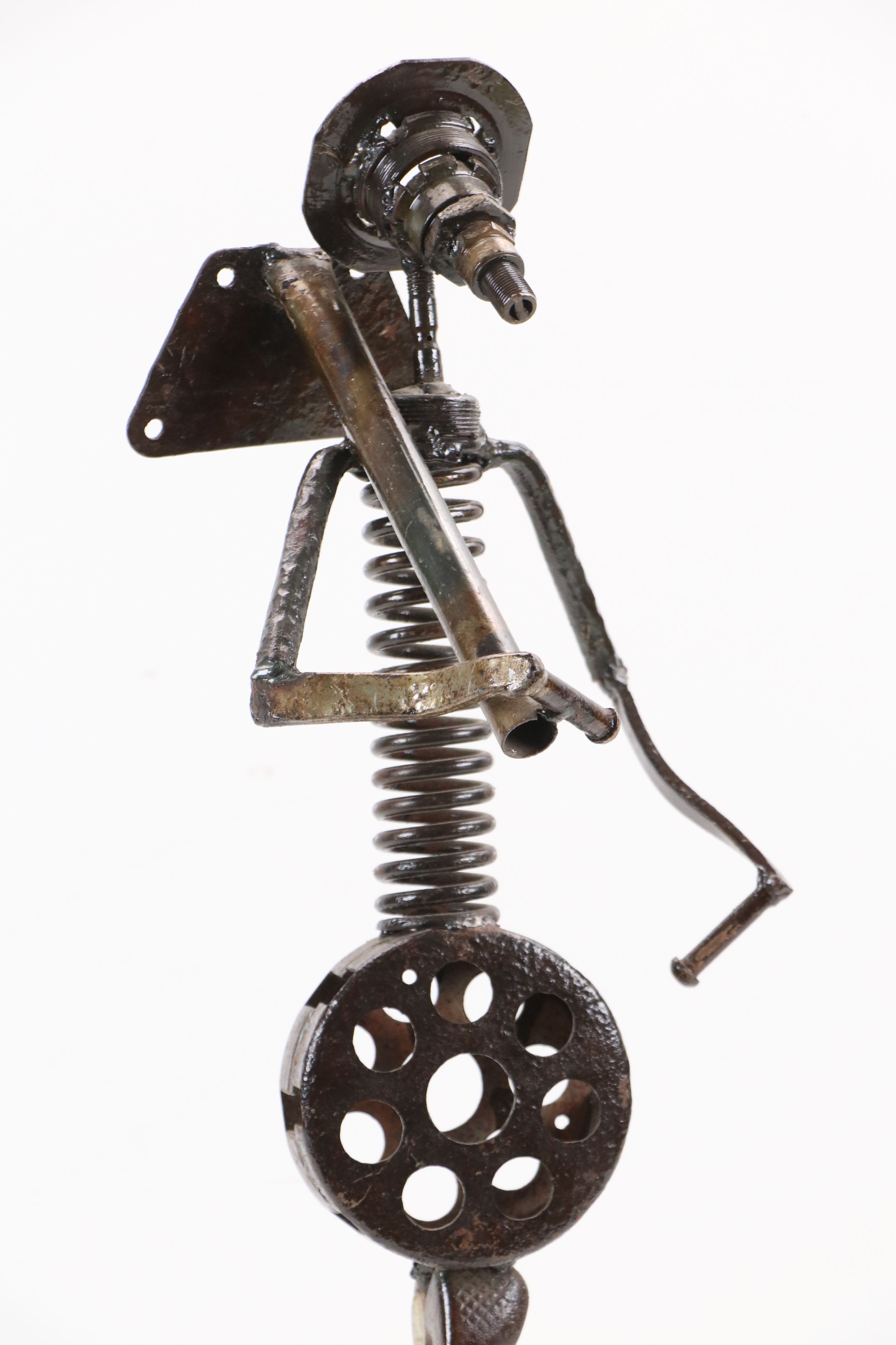 Simonet Biokou Figural Repurposed Scrap Metal Sculpture