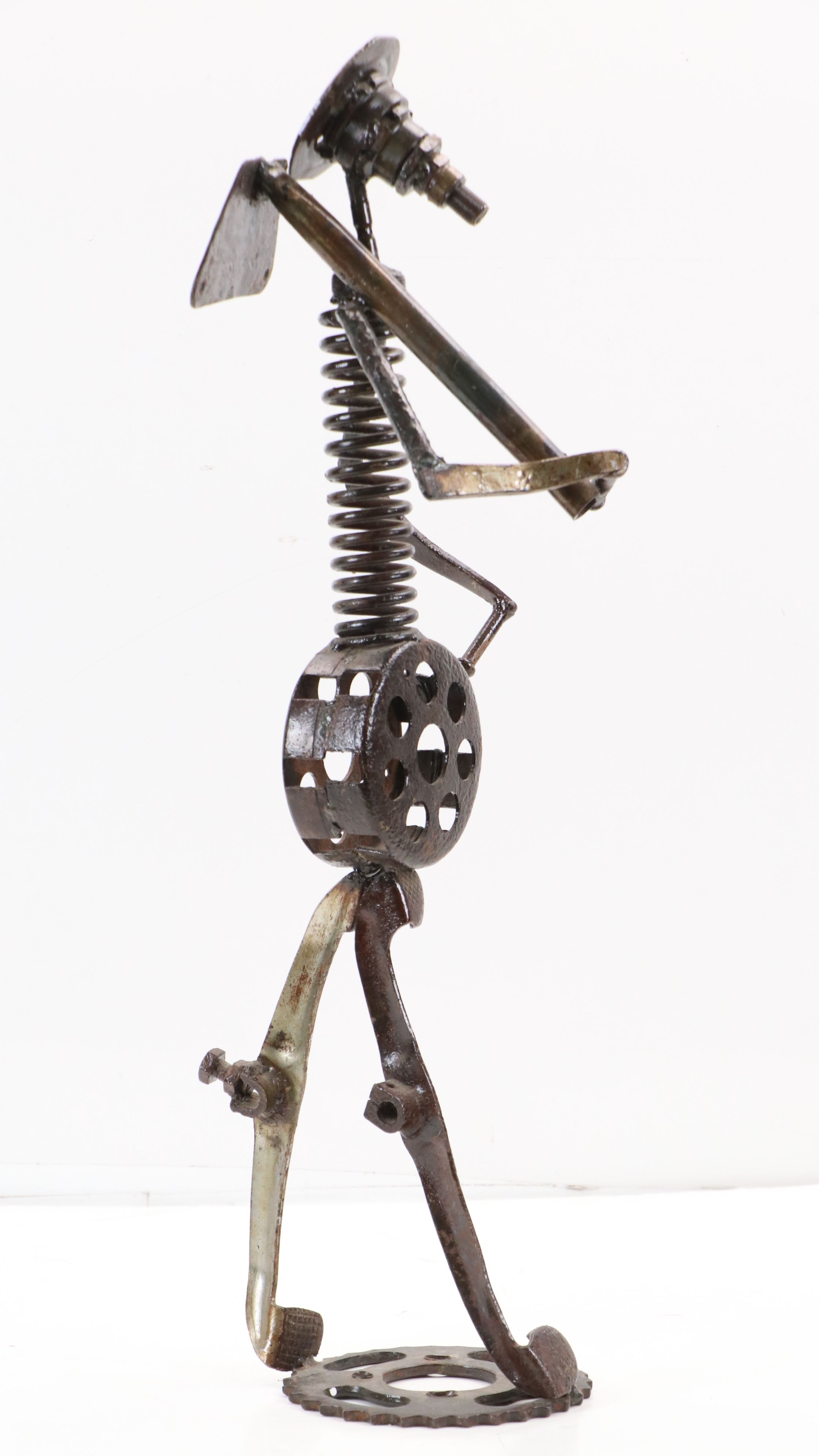 Simonet Biokou Figural Repurposed Scrap Metal Sculpture