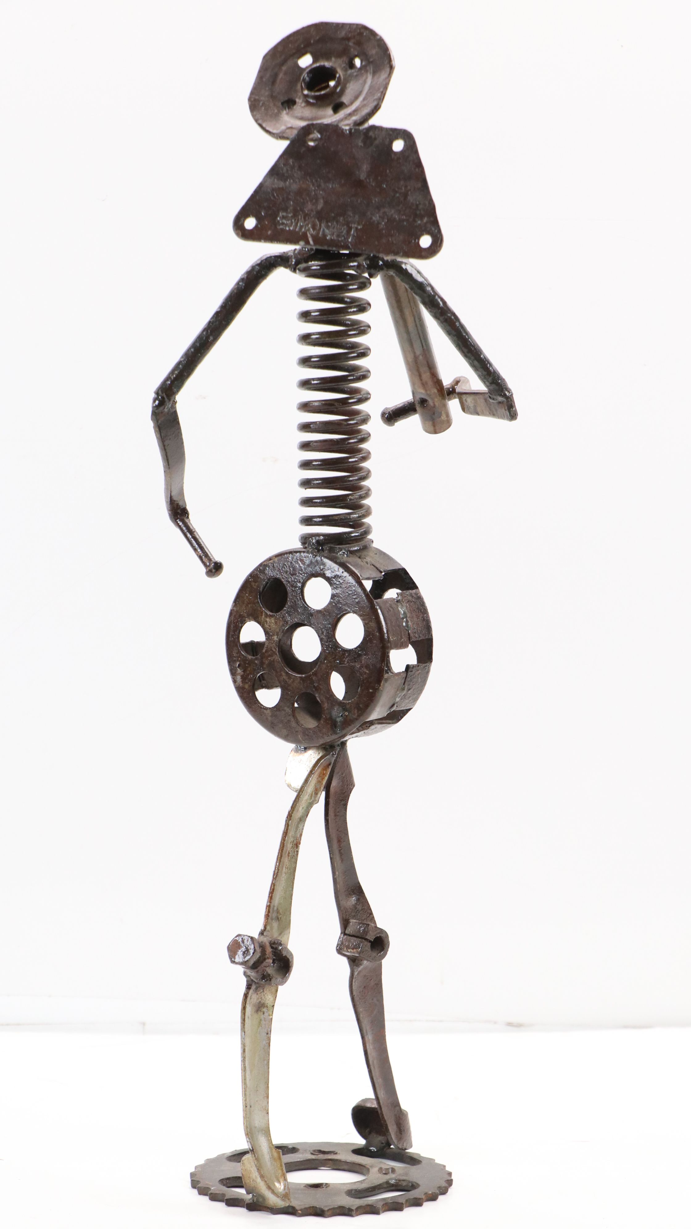 Simonet Biokou Figural Repurposed Scrap Metal Sculpture