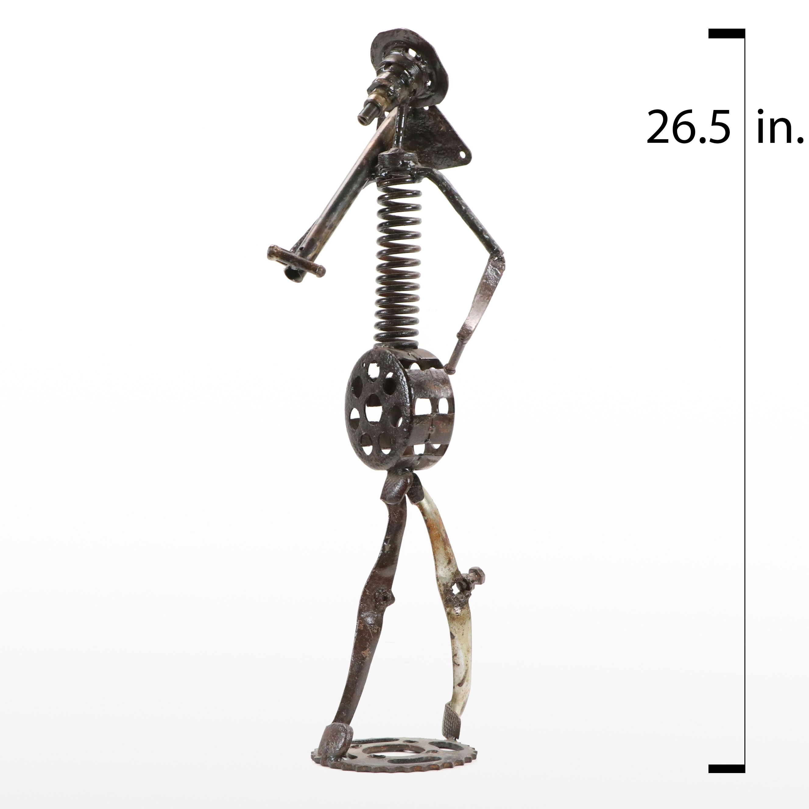 Simonet Biokou Figural Repurposed Scrap Metal Sculpture