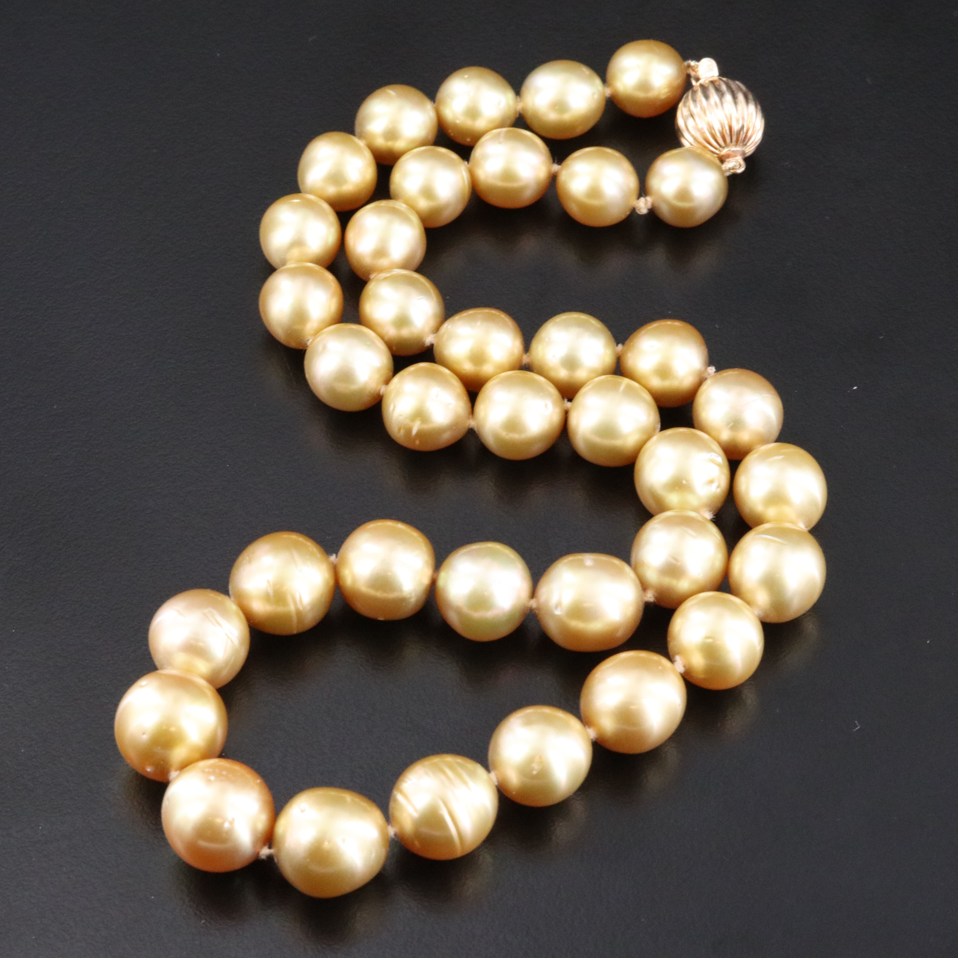 Pearl Necklace with 14K Clasp