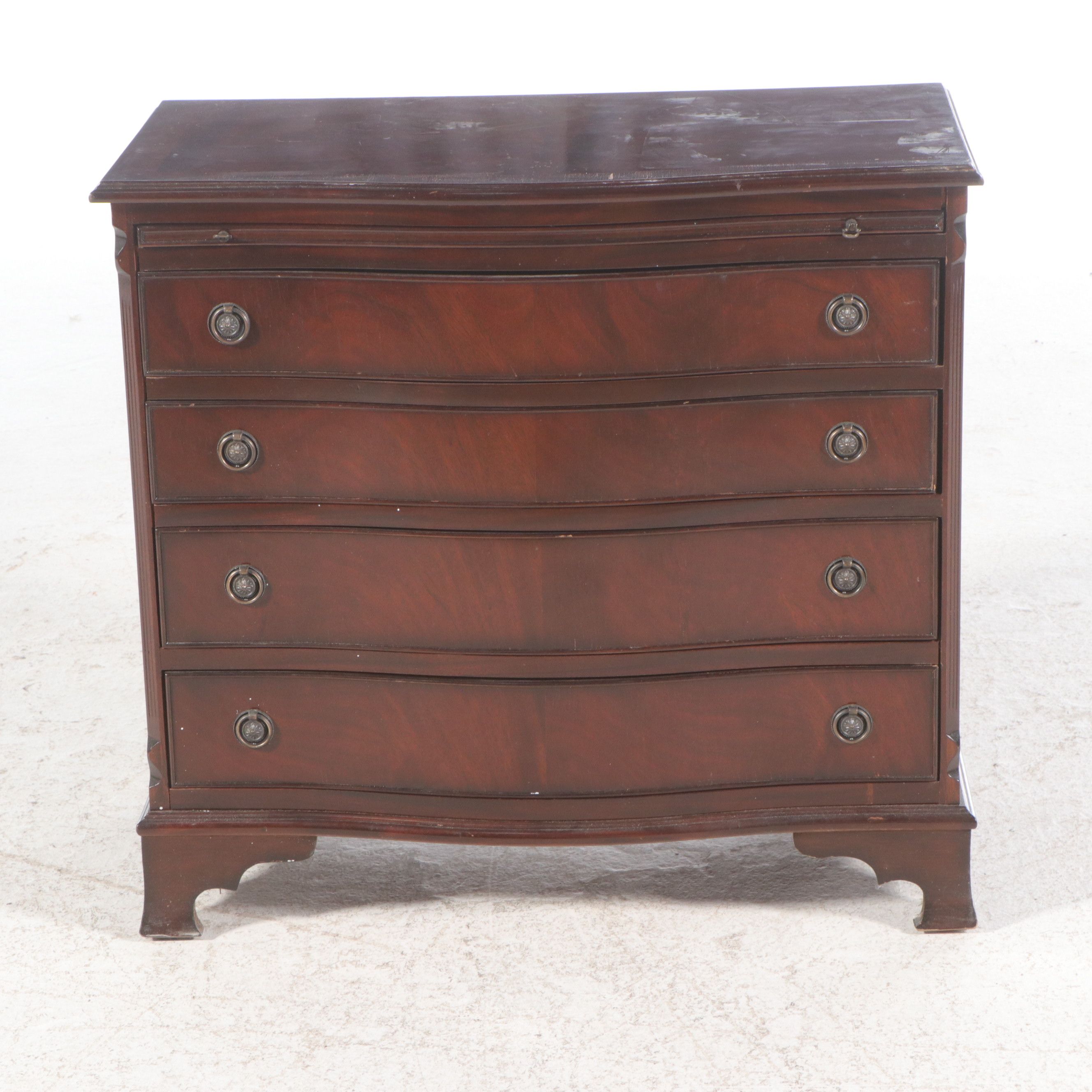 Georgian Style Mahogany Four-Drawer Nightstand