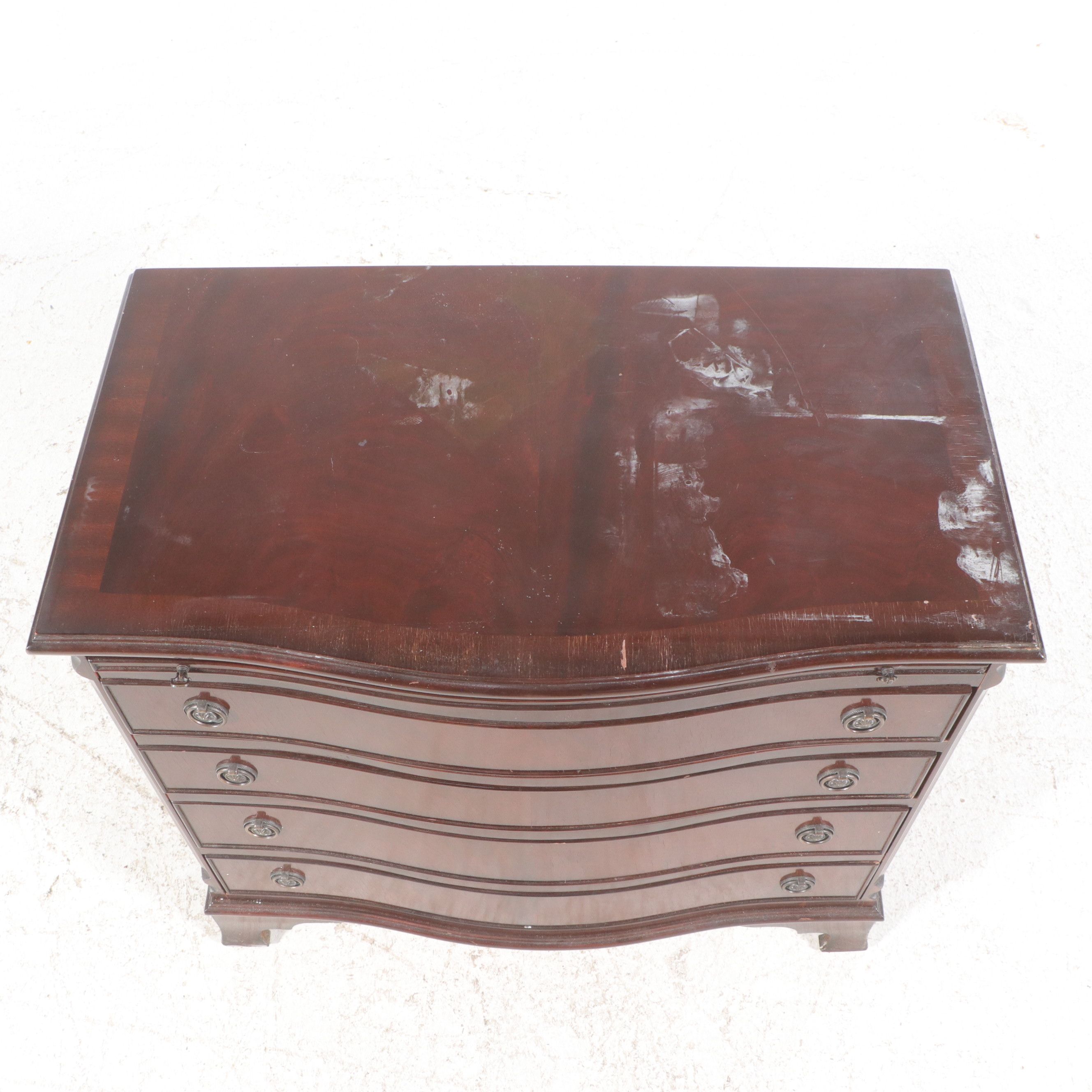 Georgian Style Mahogany Four-Drawer Nightstand