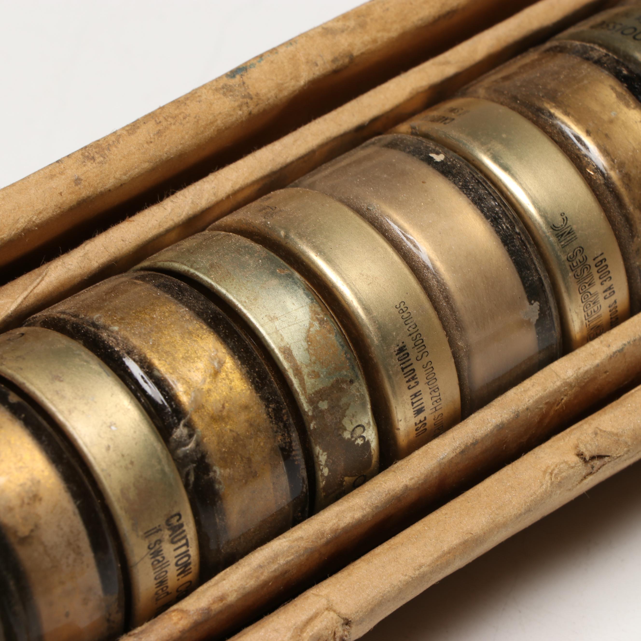 Treasure Gold Metallic Waxes with Handmade Wood Paint Tube Holders