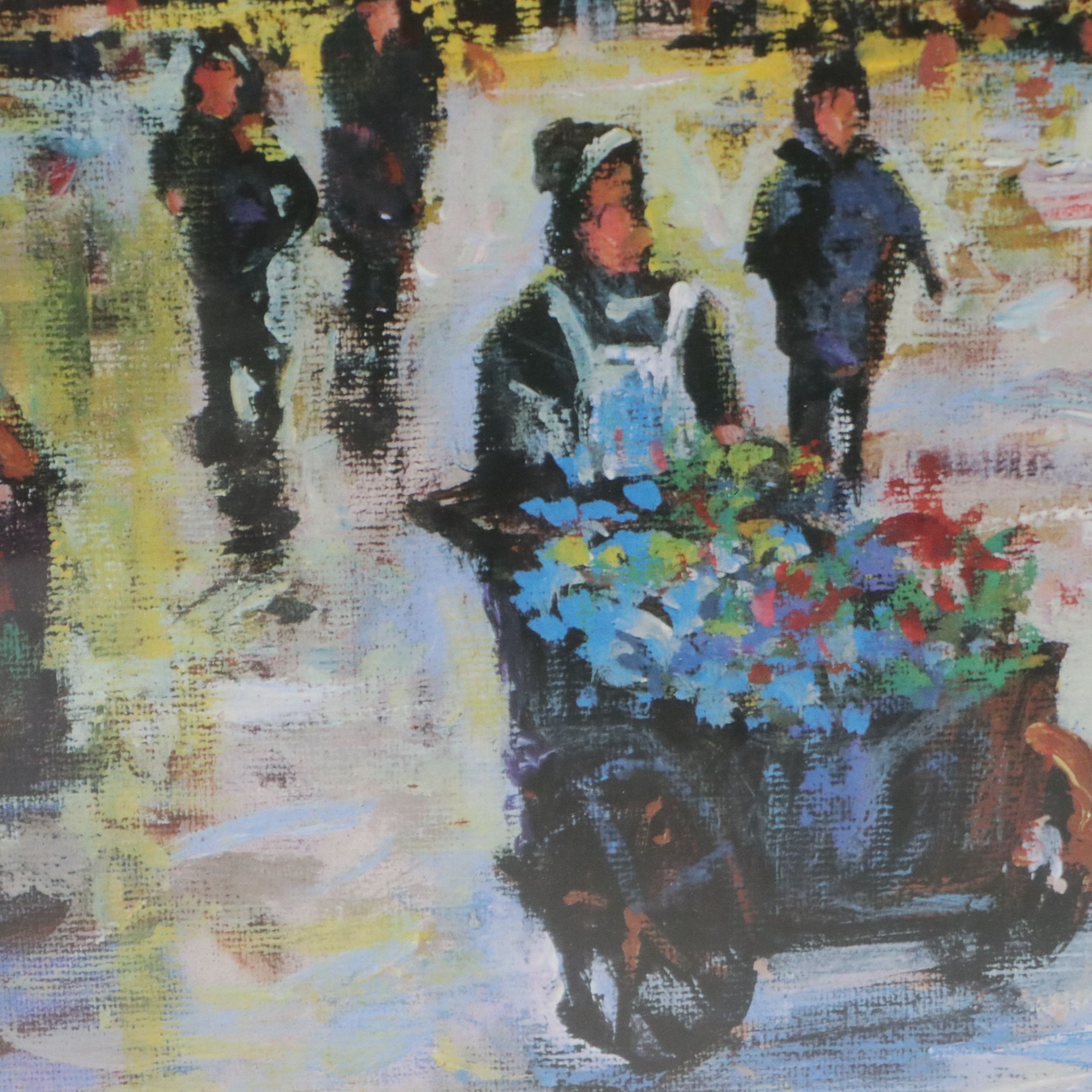 Offset Lithograph After Michael Schofield "Parisian Life"