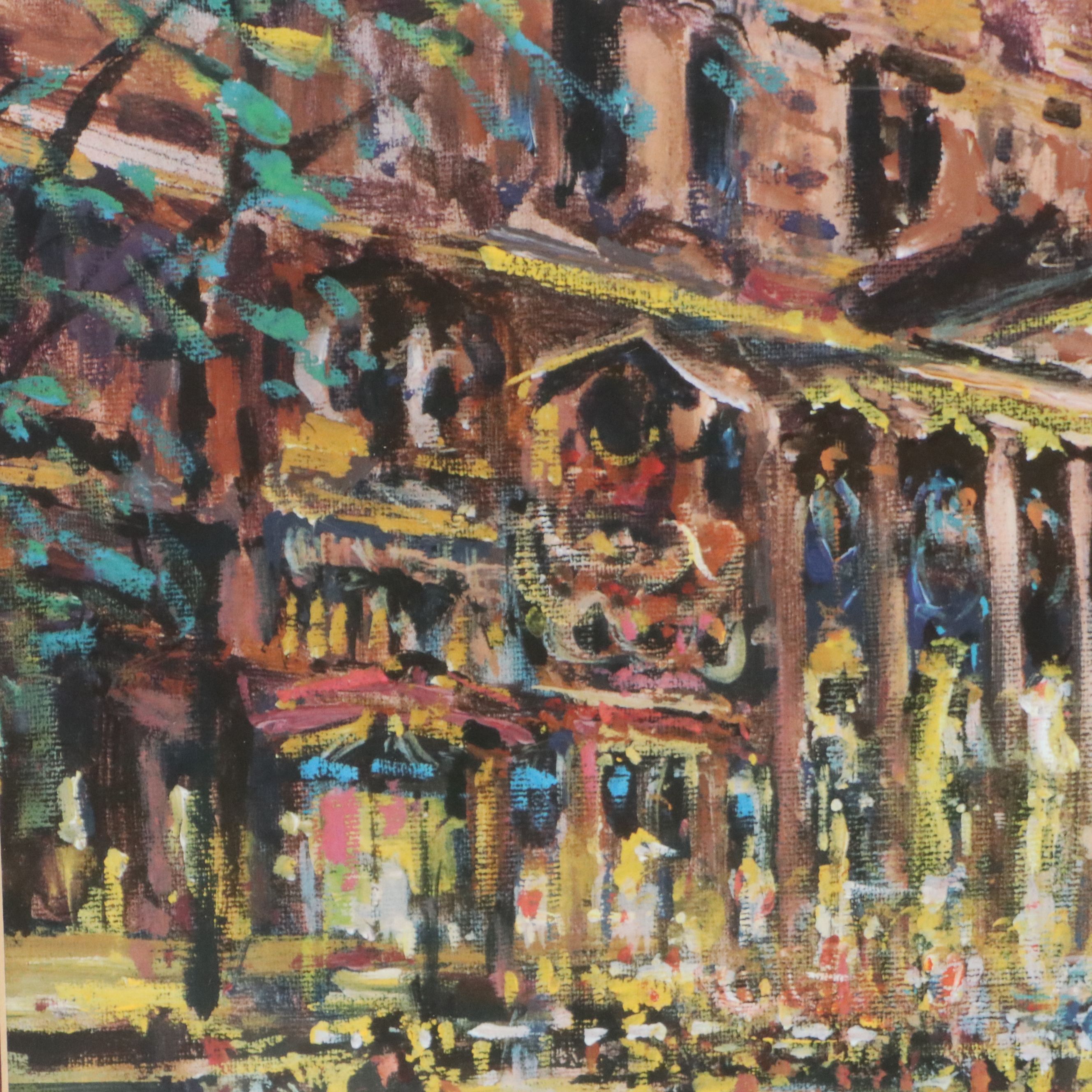 Offset Lithograph After Michael Schofield "Parisian Life"