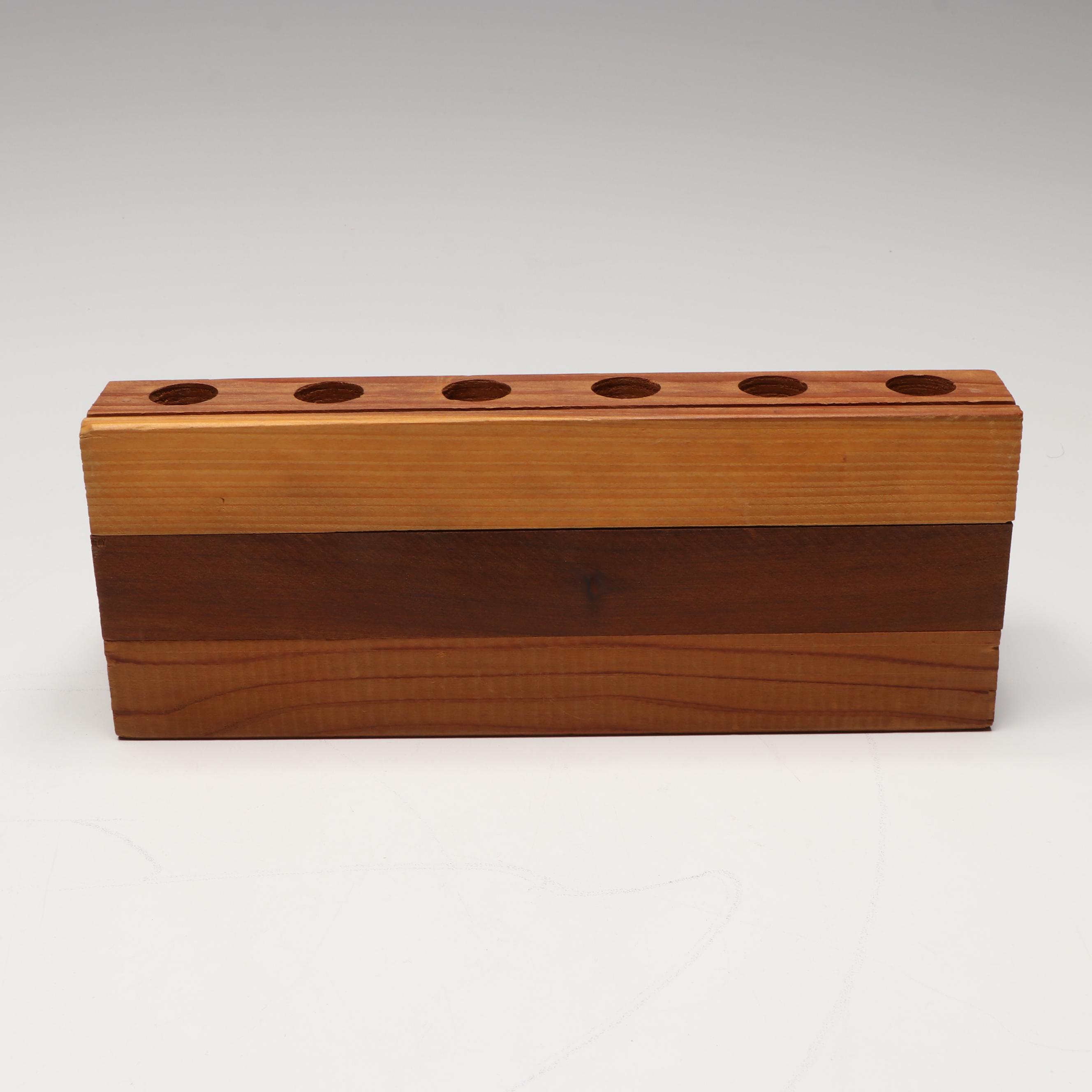 Treasure Gold Metallic Waxes with Handmade Wood Paint Tube Holders