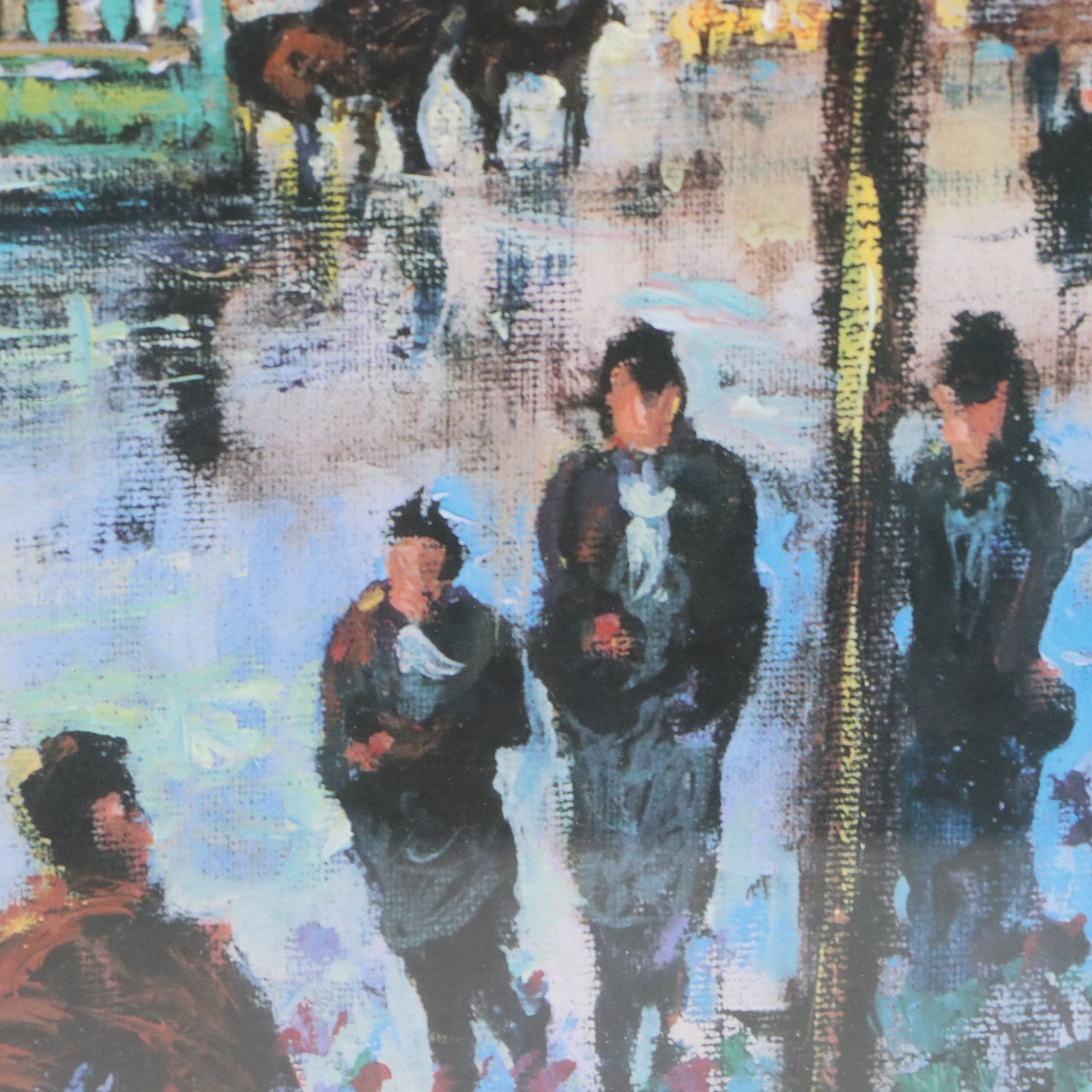 Offset Lithograph After Michael Schofield "Parisian Life"