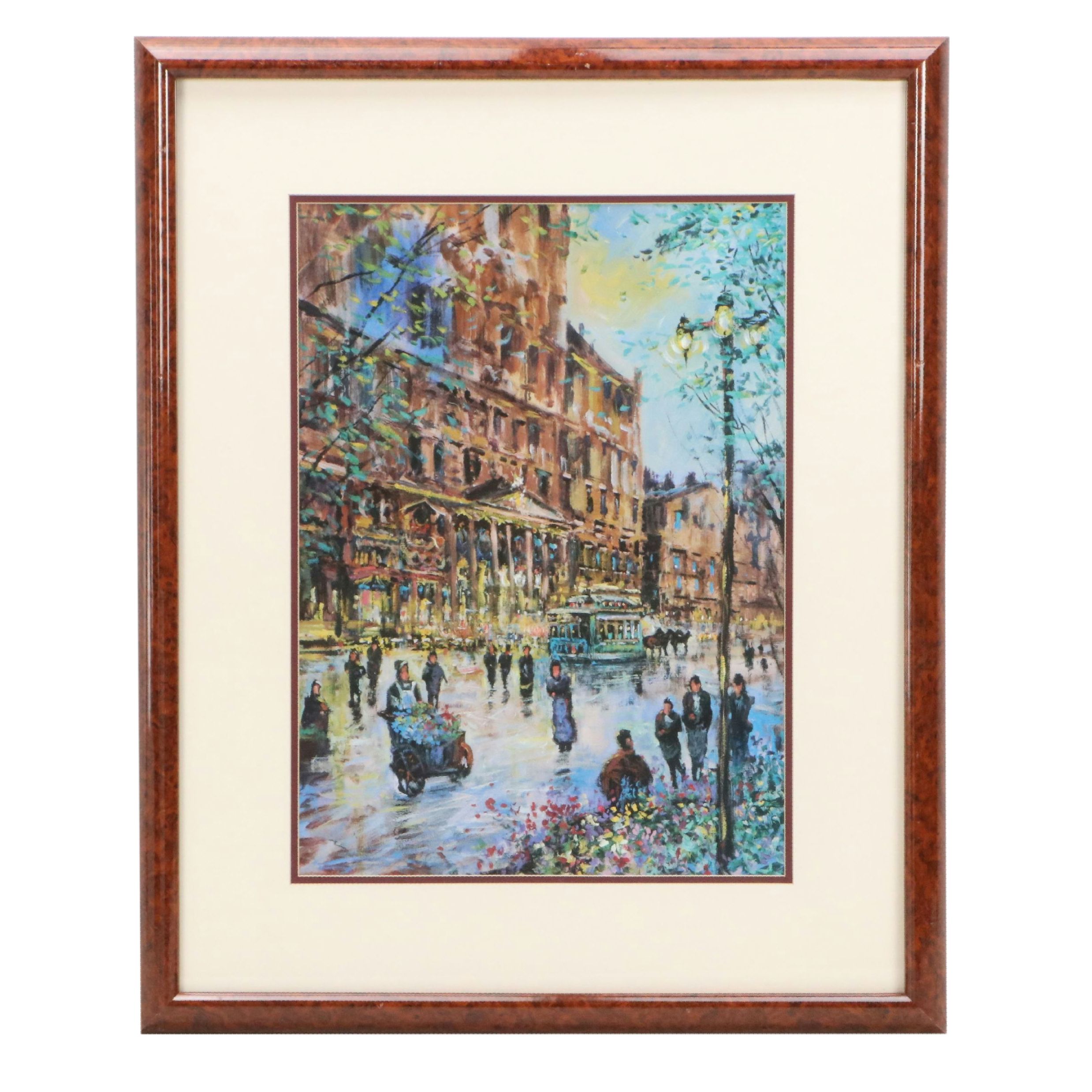 Offset Lithograph After Michael Schofield "Parisian Life"