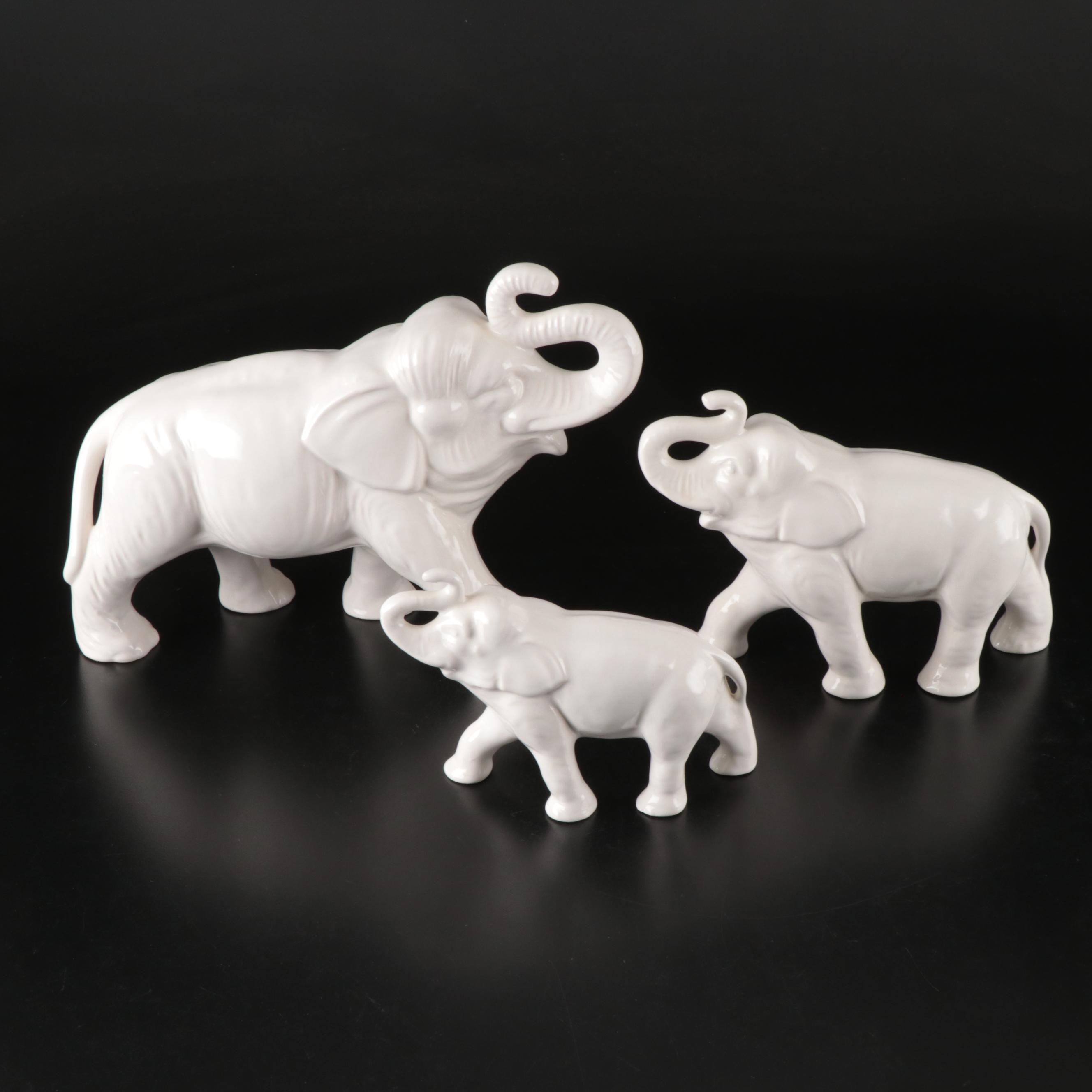 Merrie England Inc. Porcelain Elephants