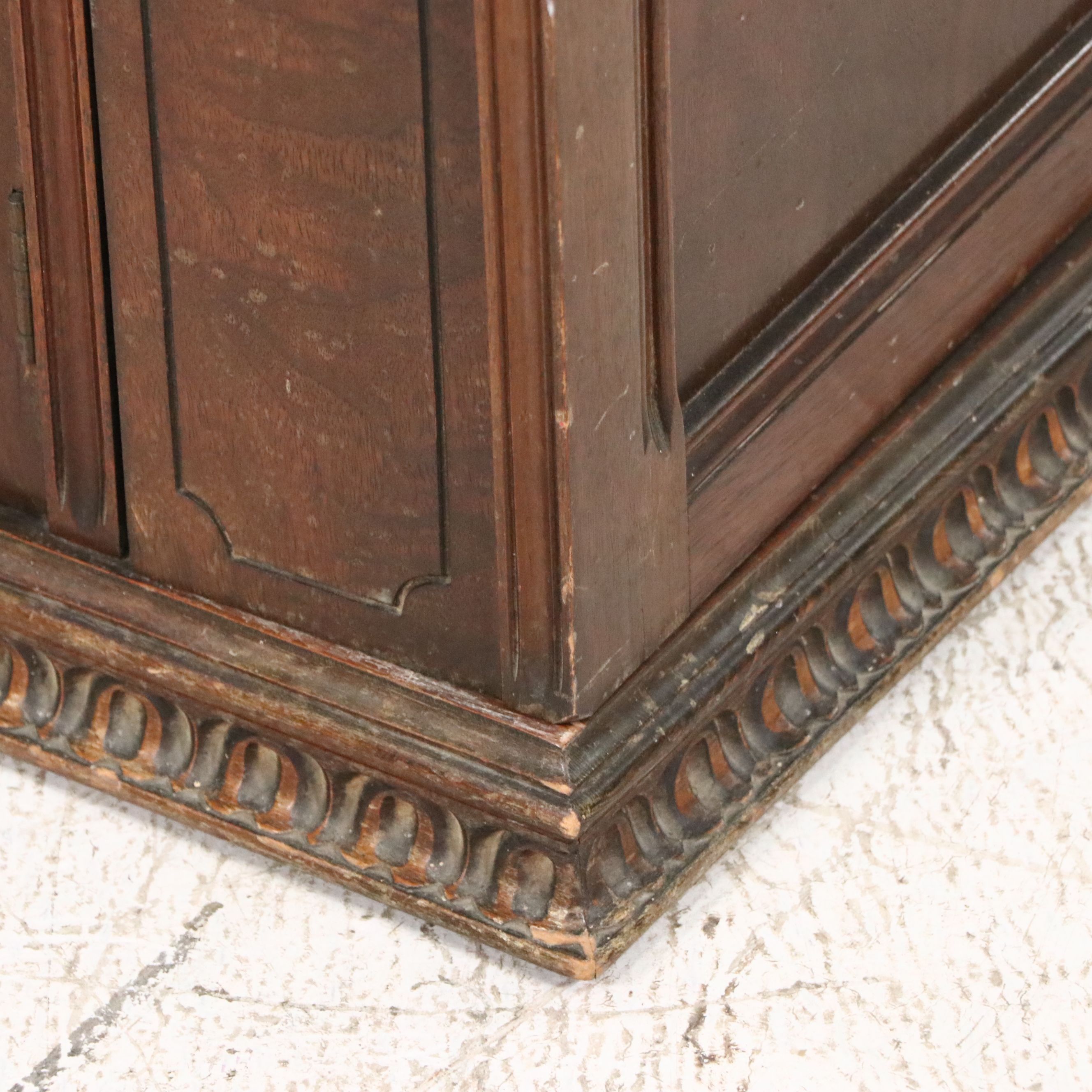 Louis Philippe Style Wooden Locking Cabinet