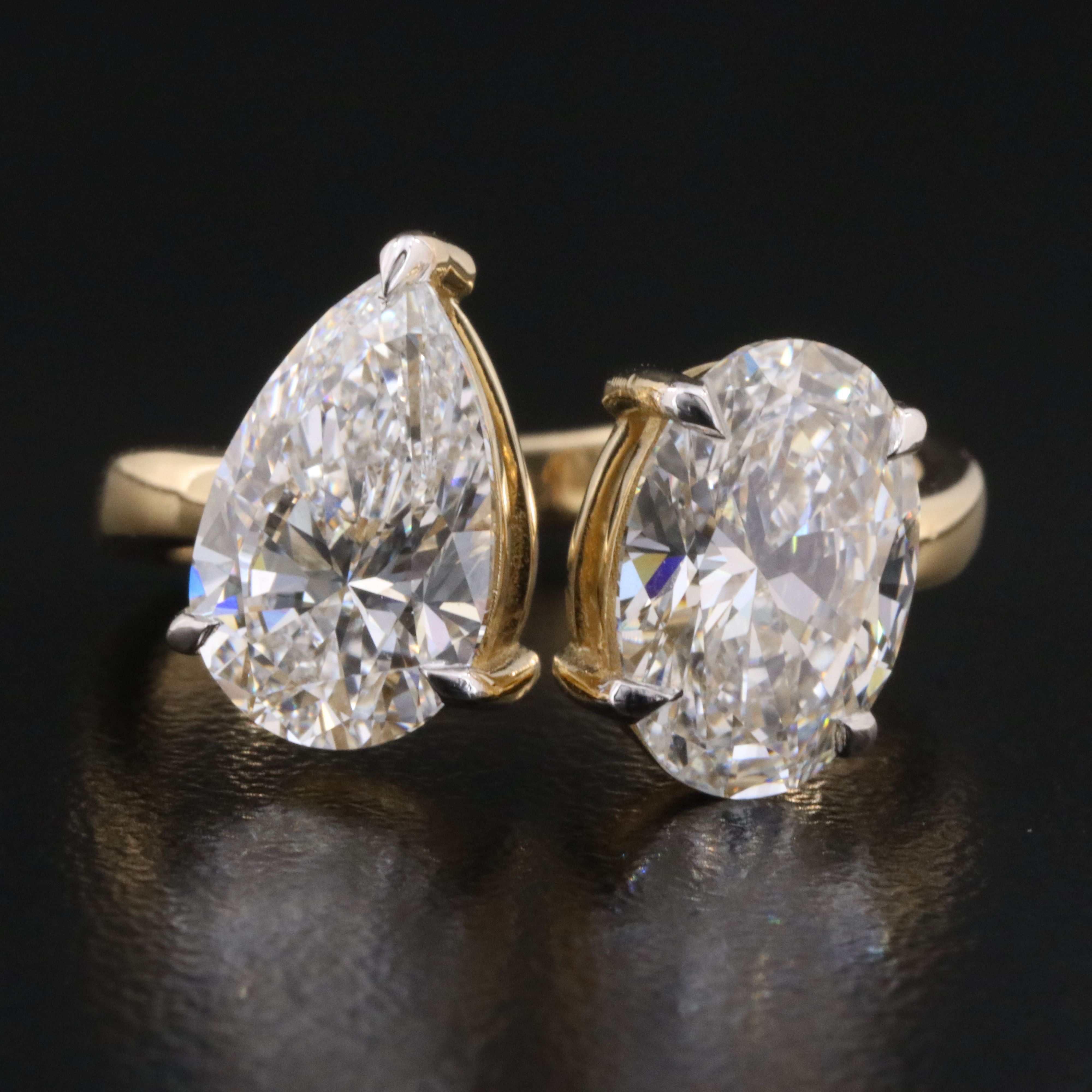 14K 3.94 CTW Lab Grown Diamond Ring with IGI Reports