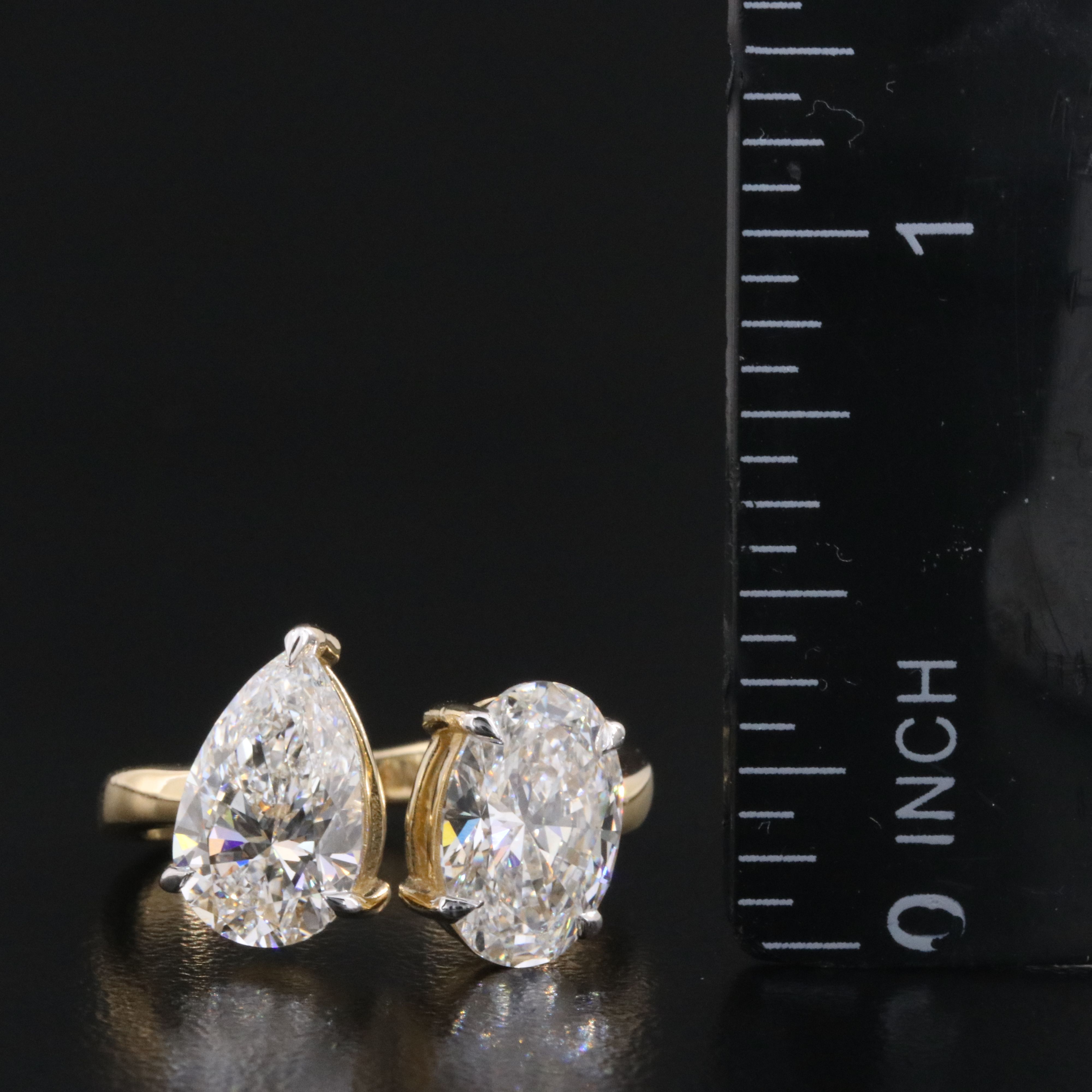 14K 3.94 CTW Lab Grown Diamond Ring with IGI Reports