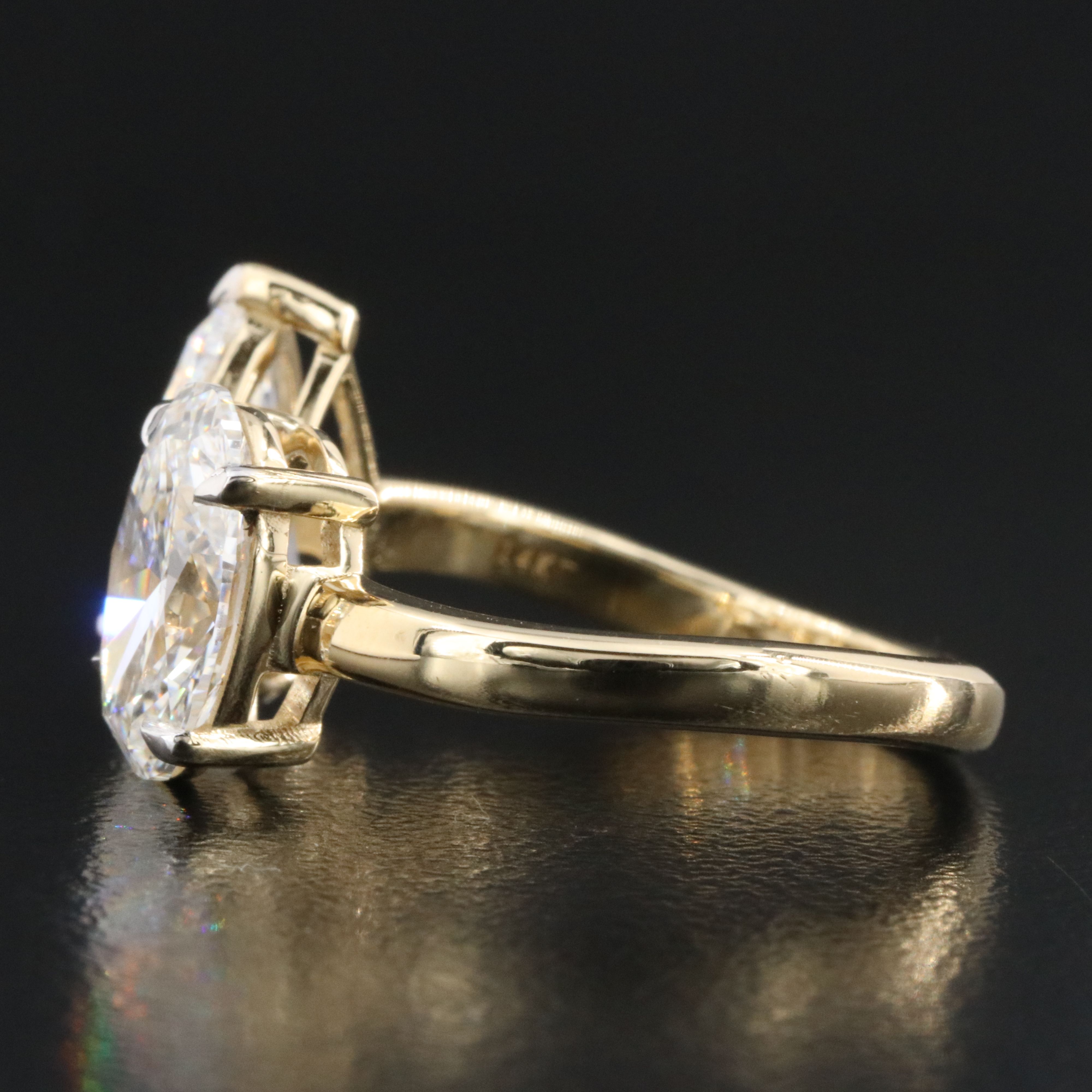 14K 3.94 CTW Lab Grown Diamond Ring with IGI Reports