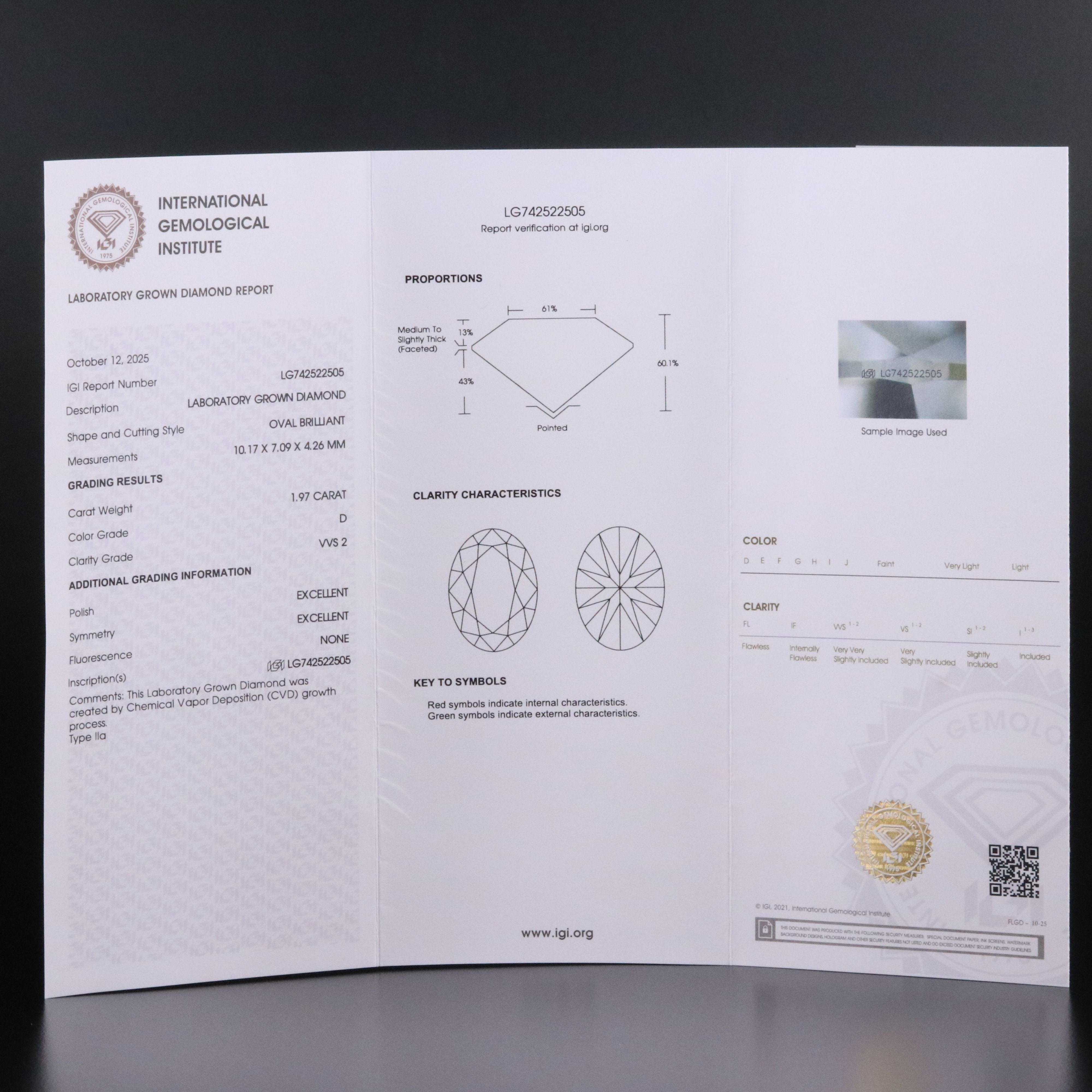 14K 3.94 CTW Lab Grown Diamond Ring with IGI Reports
