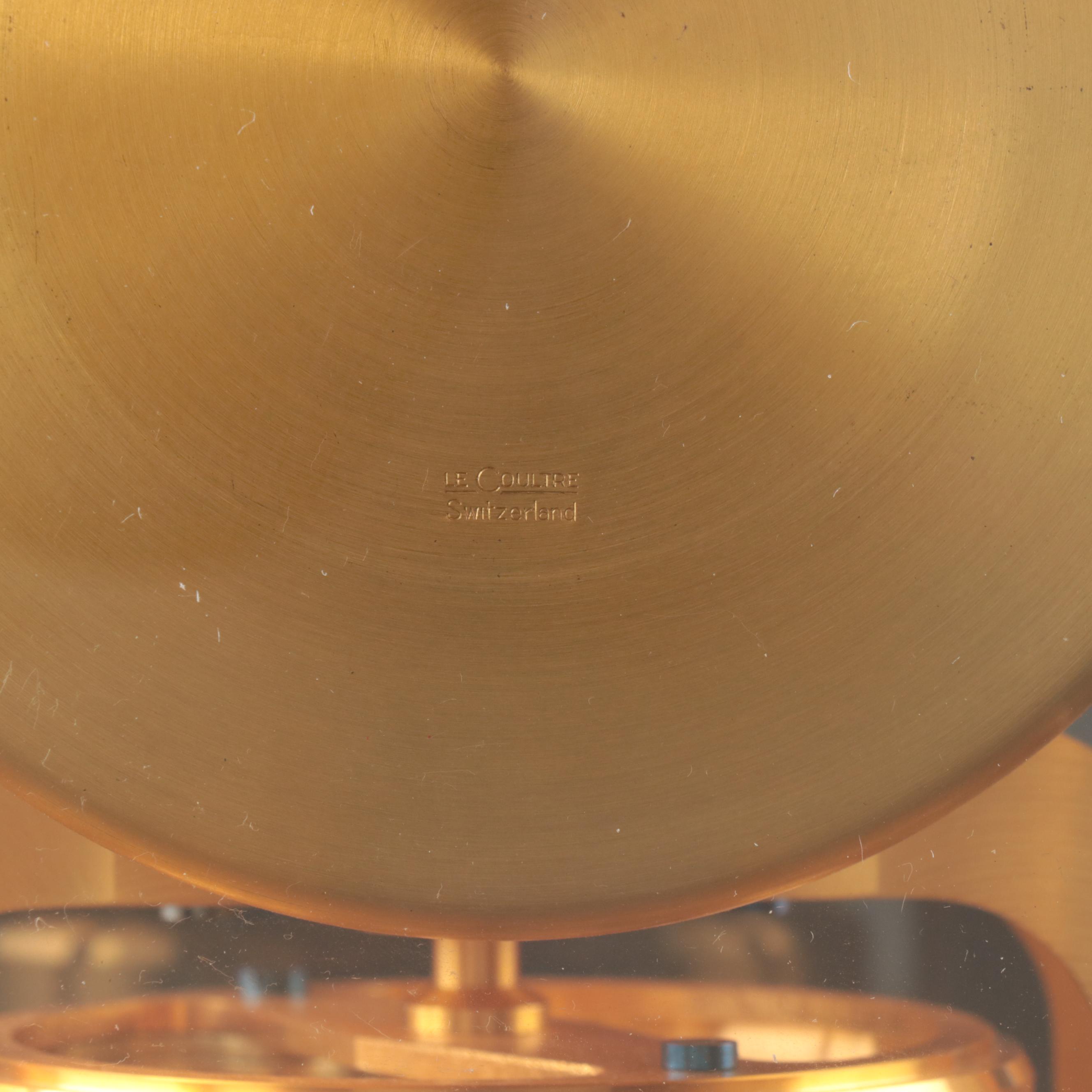 LeCoultre Brass Atmos Mantel Clock