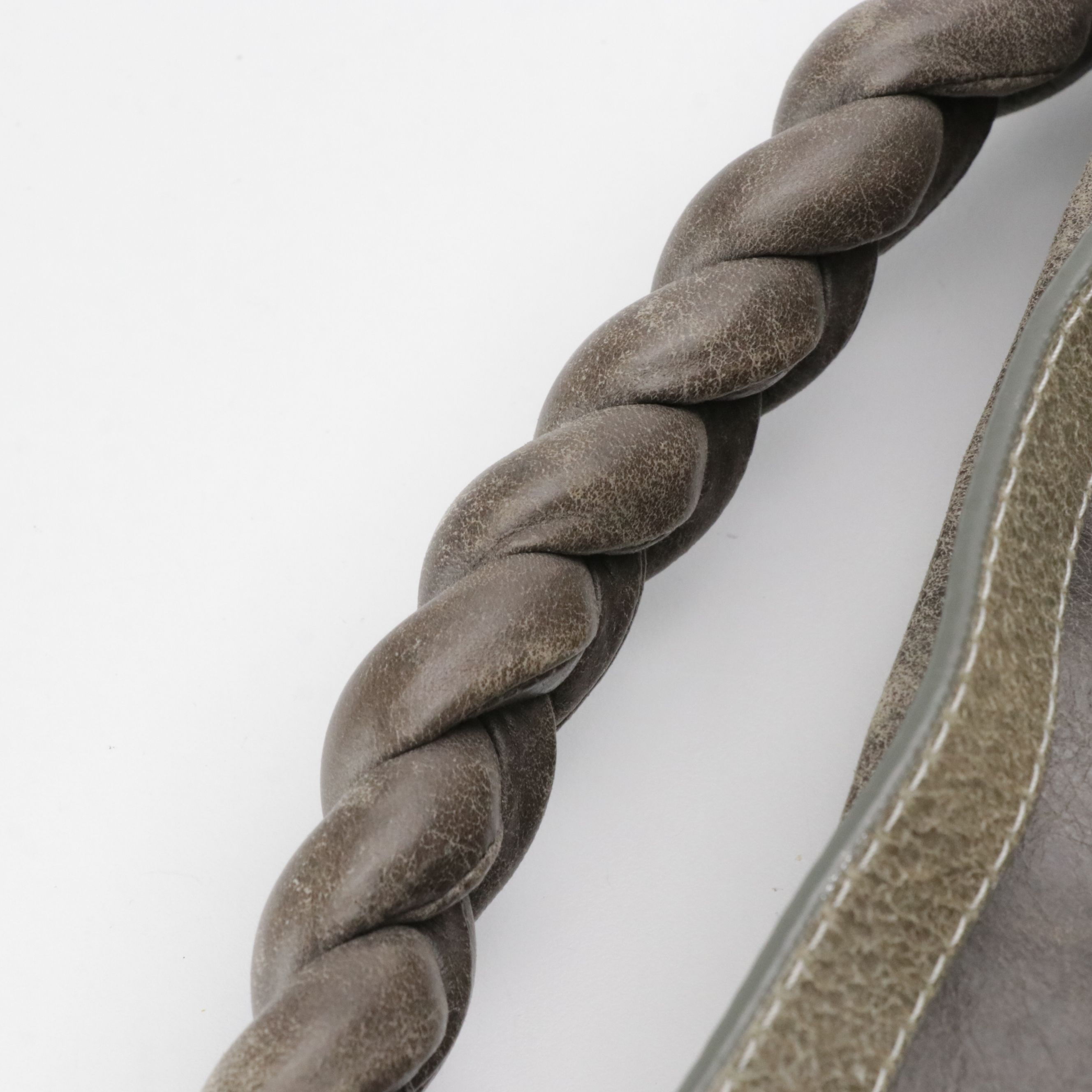 Miu Miu Braided Strap Harlequin Two-Way Bag in Silver/Pink Patchwork Leather