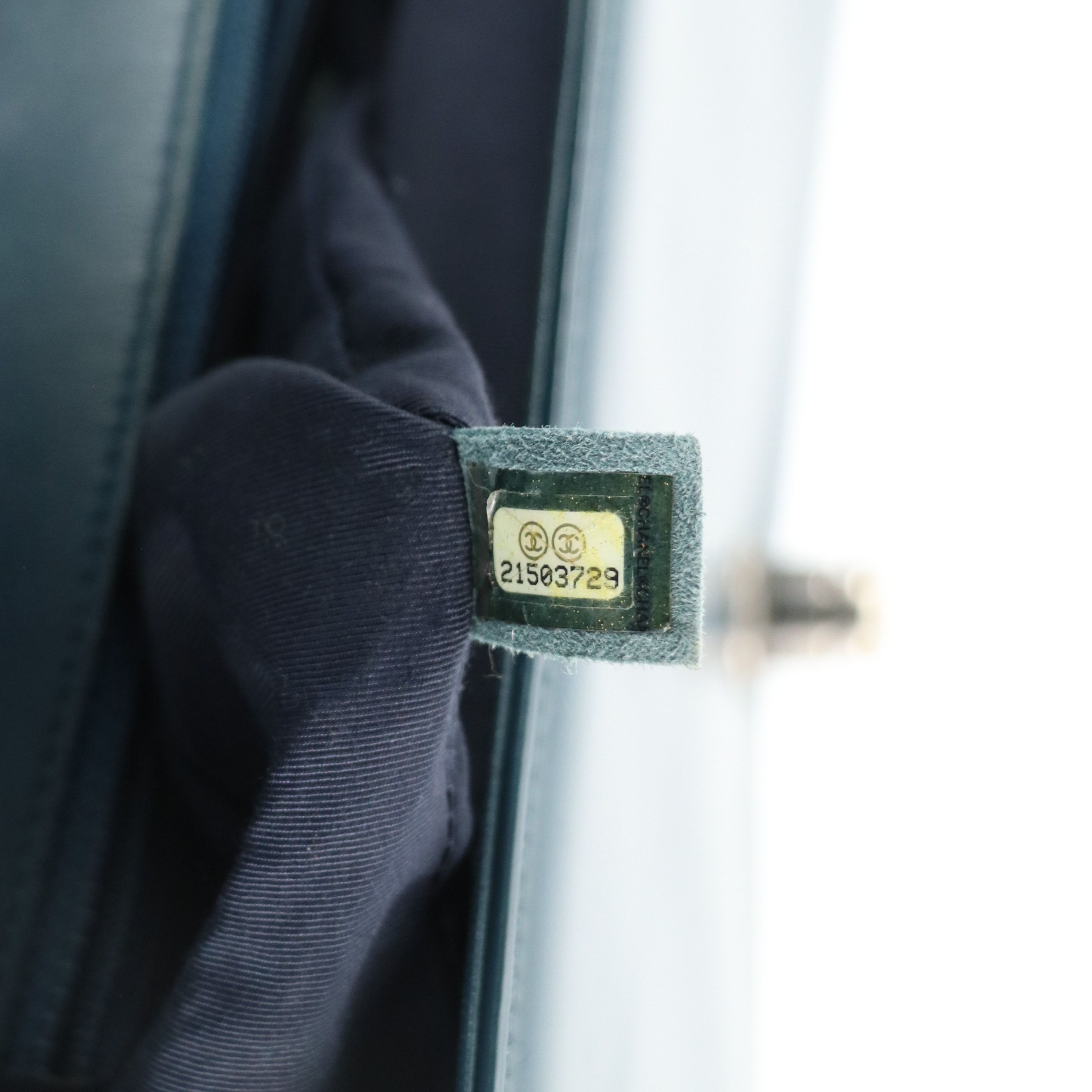 Chanel Medium Flap Boy Bag in Teal Blue Glazed Calfskin Leather