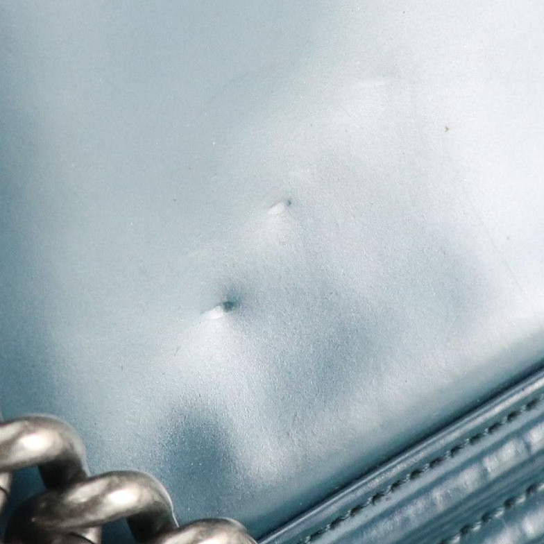 Chanel Medium Flap Boy Bag in Teal Blue Glazed Calfskin Leather