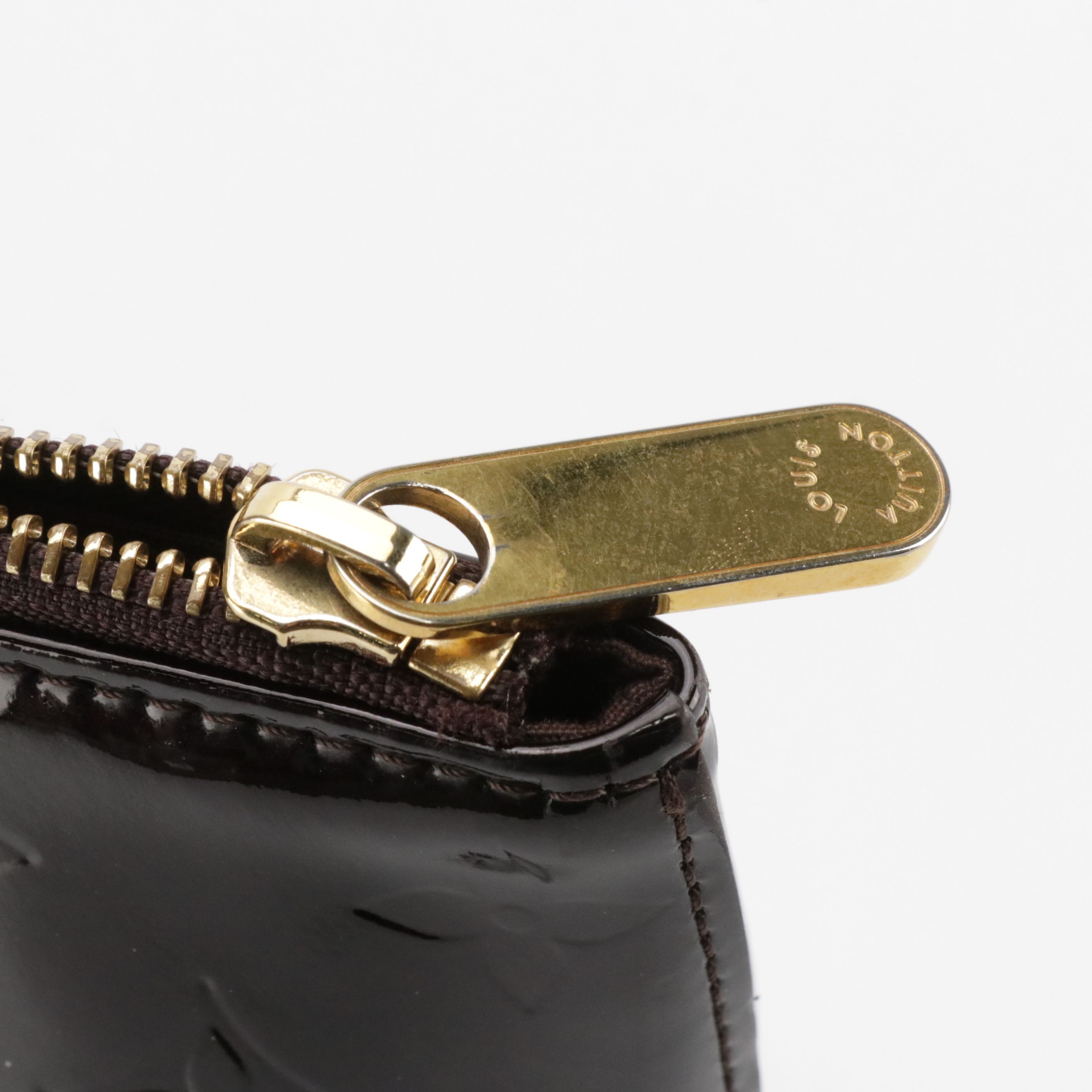 Louis Vuitton Bellevue Tote Bag in Amarante Monogram Vernis and Vachetta Leather