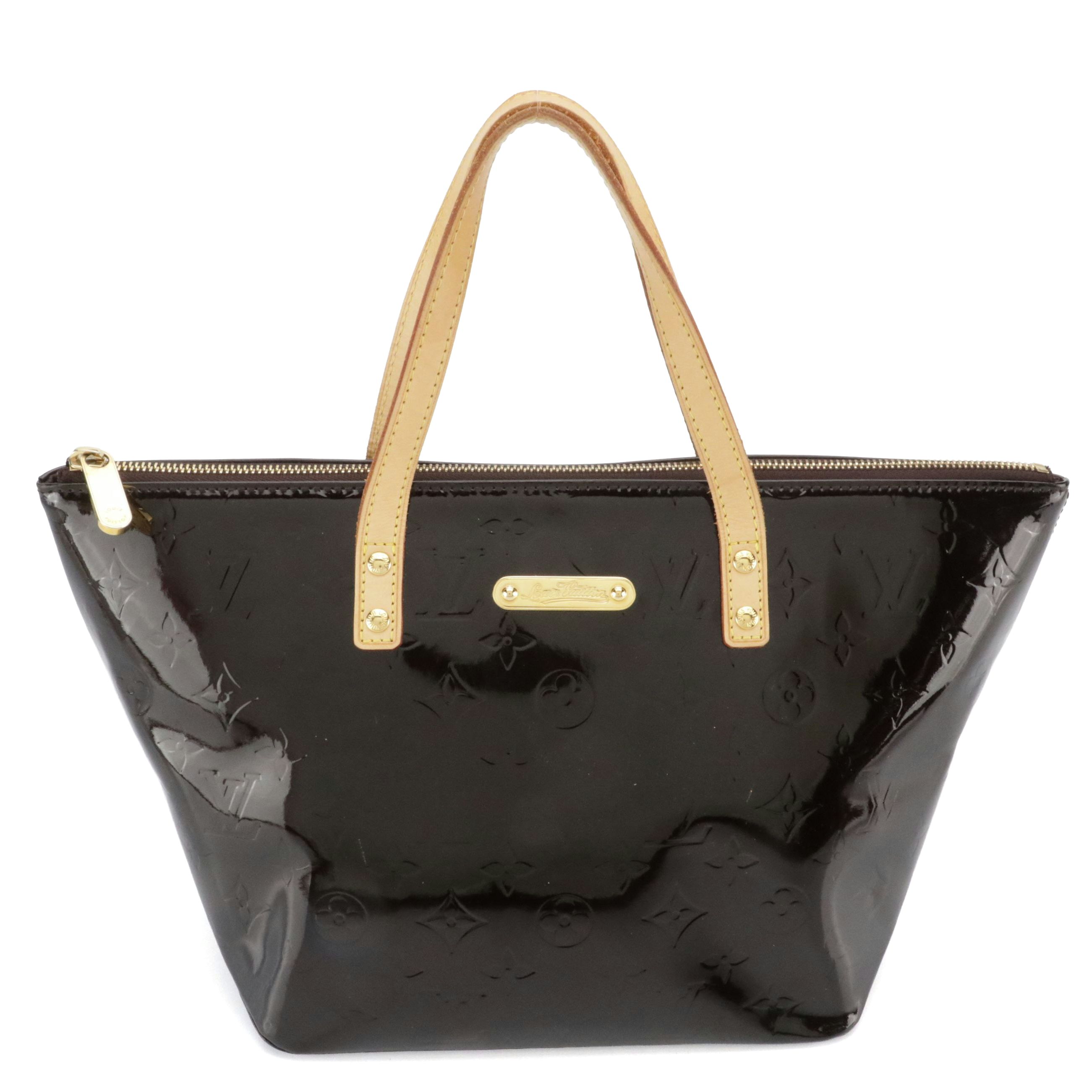 Louis Vuitton Bellevue Tote Bag in Amarante Monogram Vernis and Vachetta Leather
