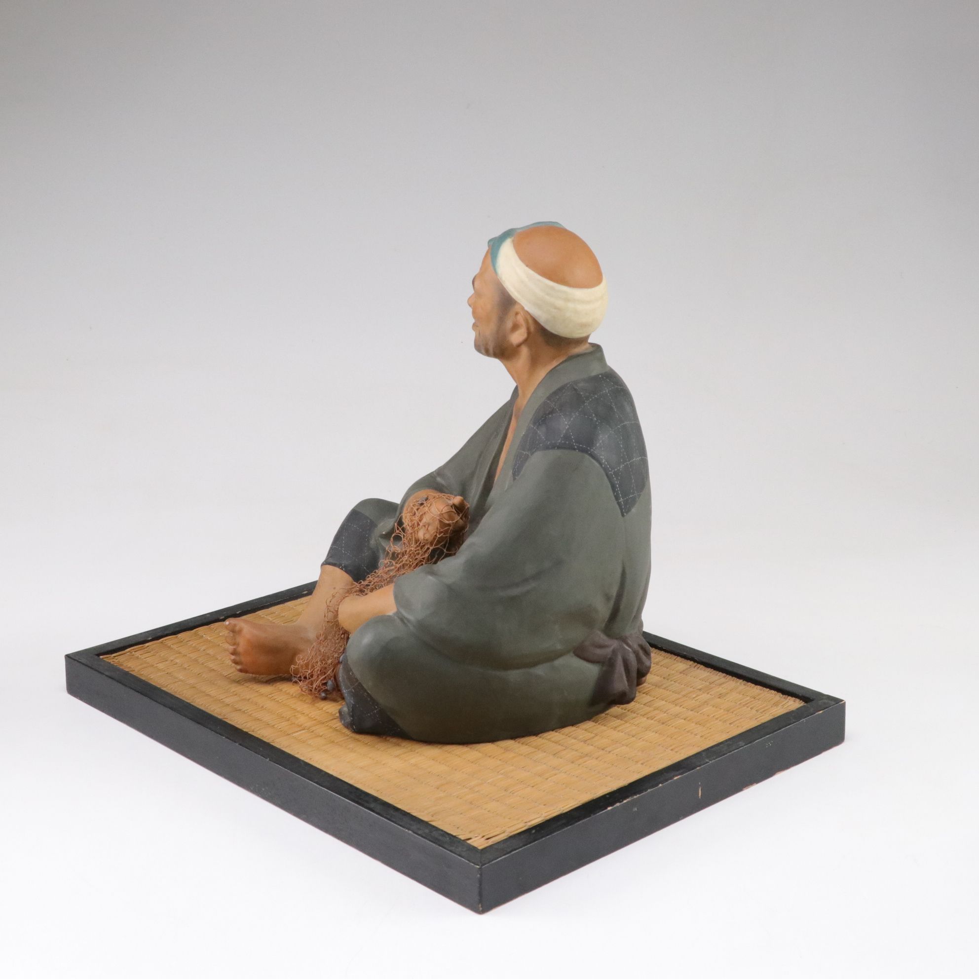 Hakata Urasaki Japanese Clay Figures, Mid-20th Century