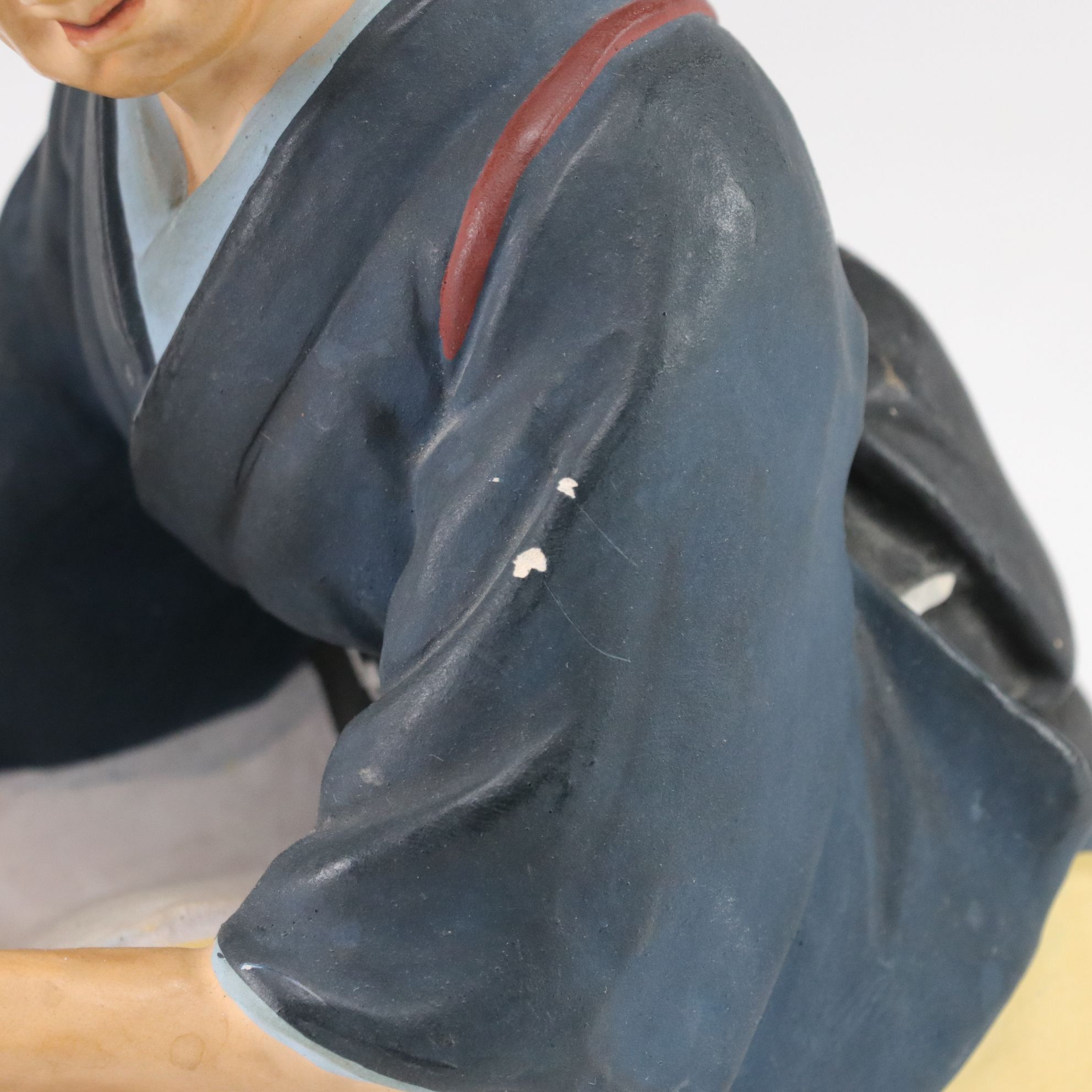 Hakata Urasaki Japanese Clay Figures, Mid-20th Century