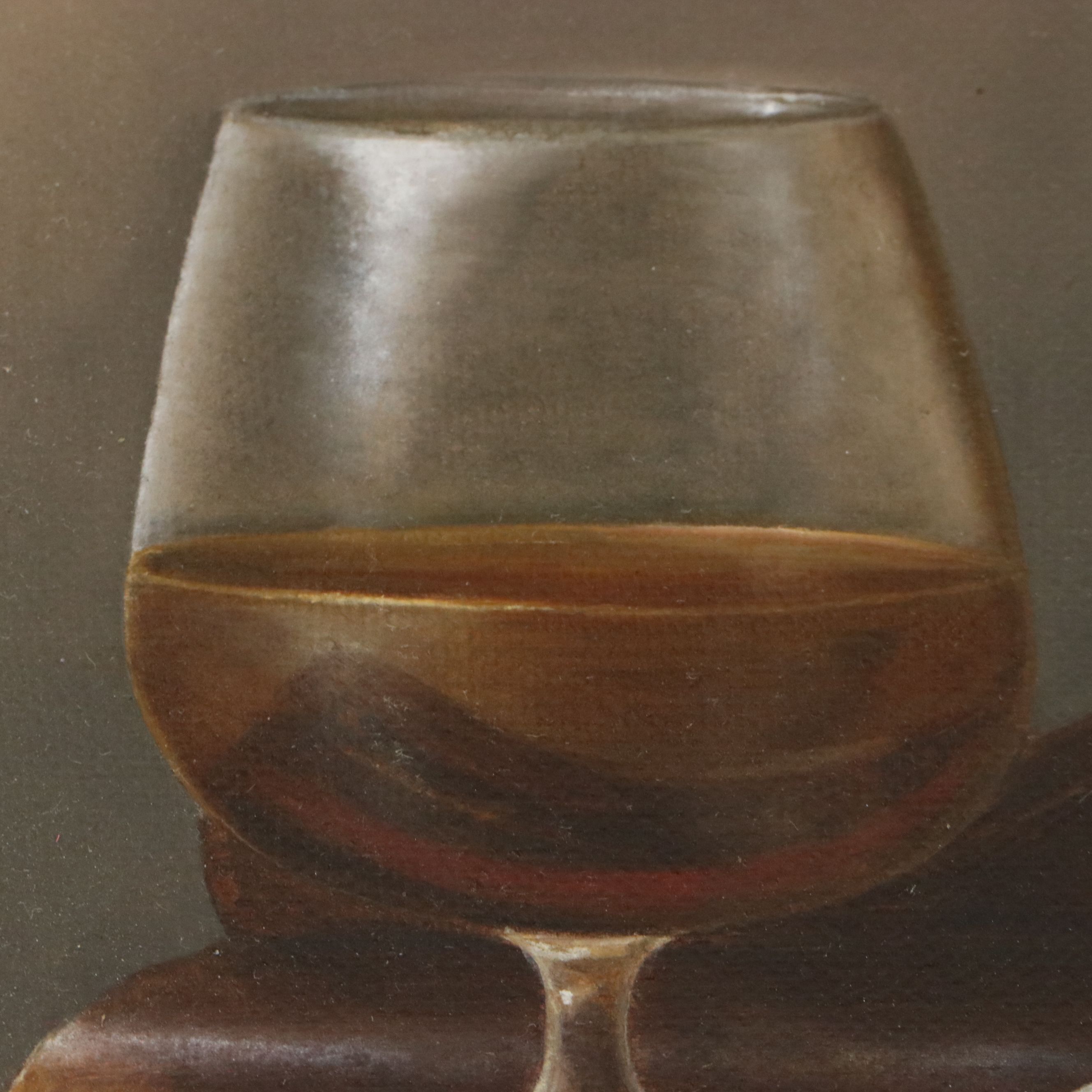 Joseph Vella Still Life Oil Painting with Clock and Golf Tees