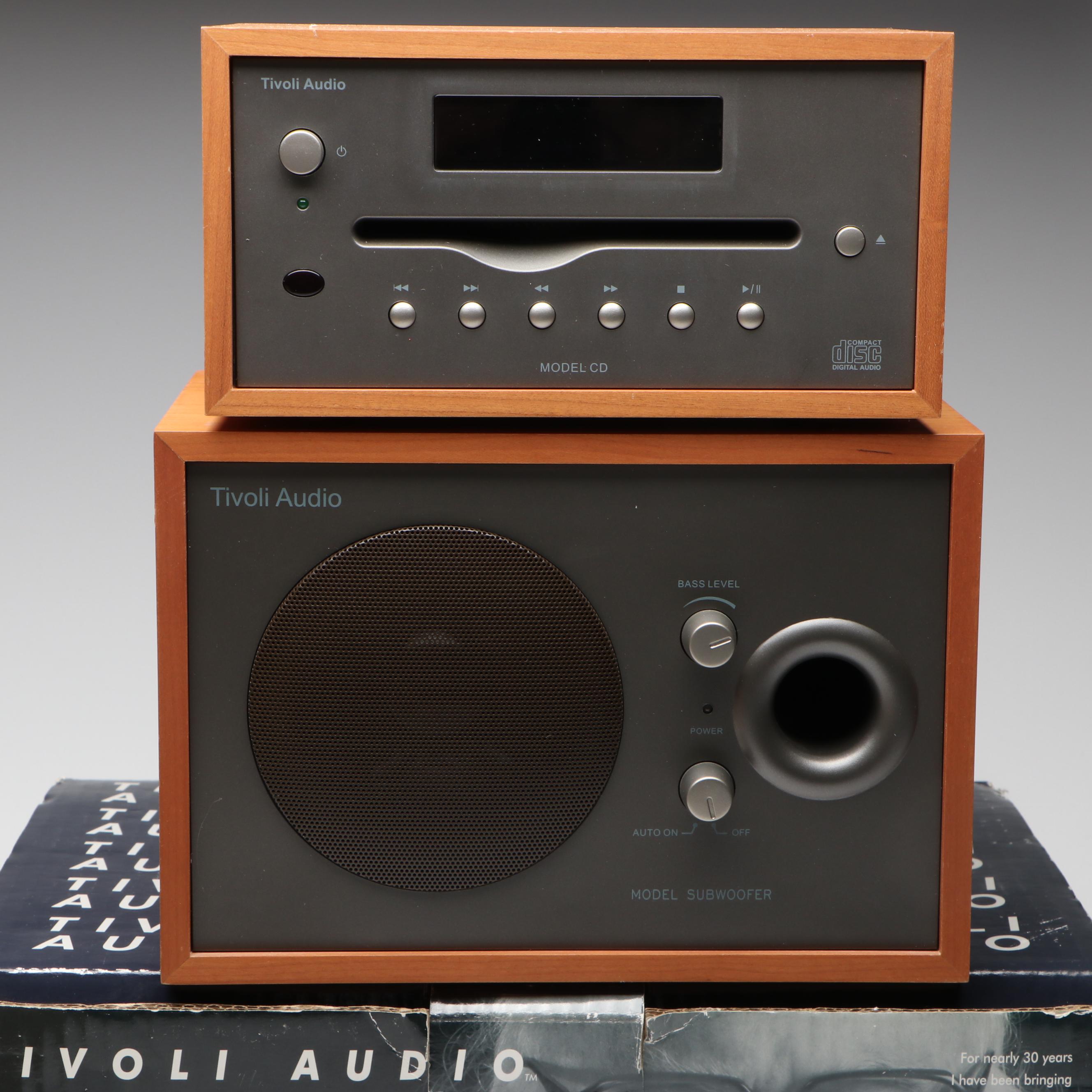 Henry Kloss for Tivoli Model Two AM/FM Stereo Radio, Subwoofer and CD Player