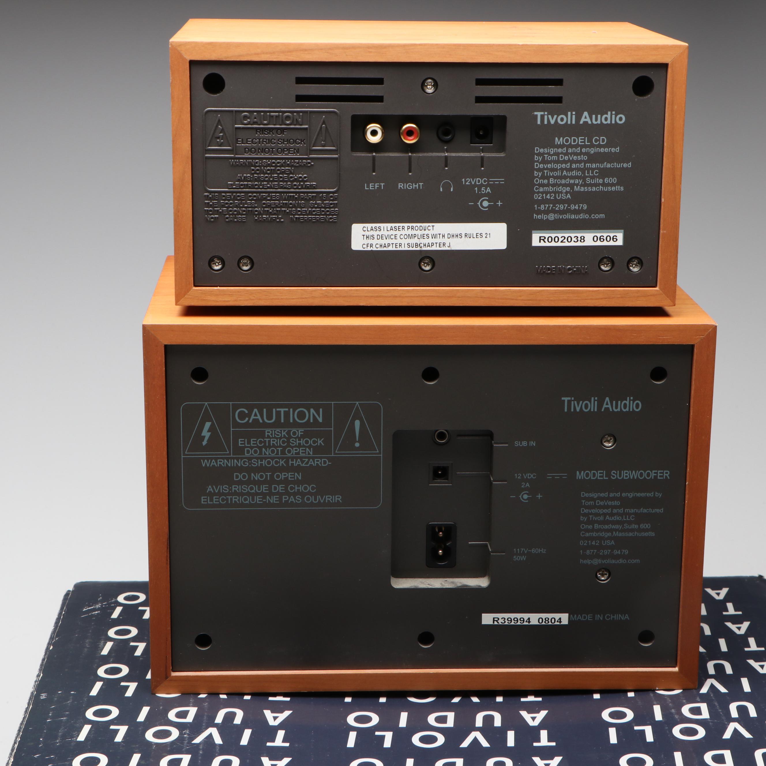 Henry Kloss for Tivoli Model Two AM/FM Stereo Radio, Subwoofer and CD Player