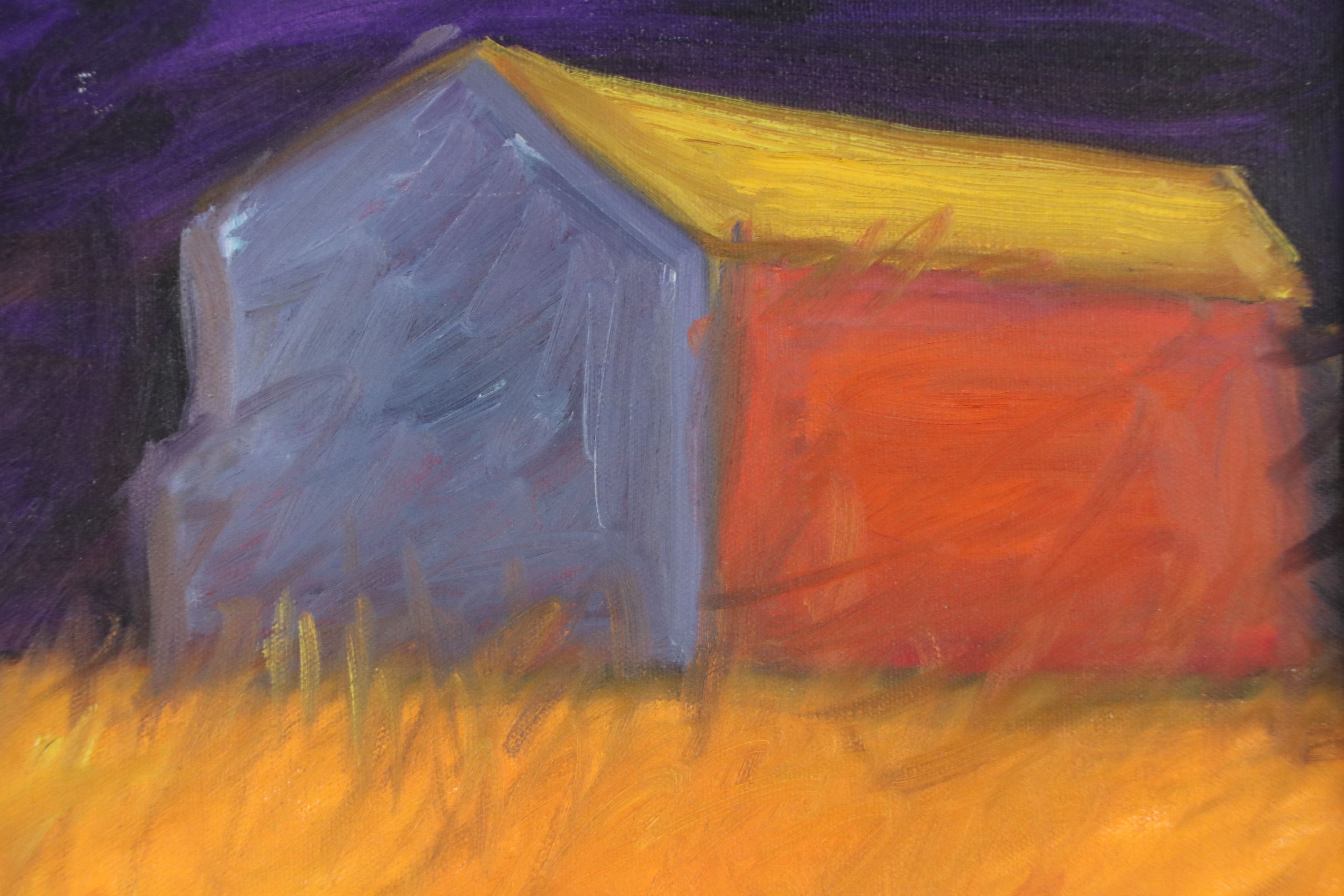 J. Harper Landscape with Barn Oil Painting, 2001