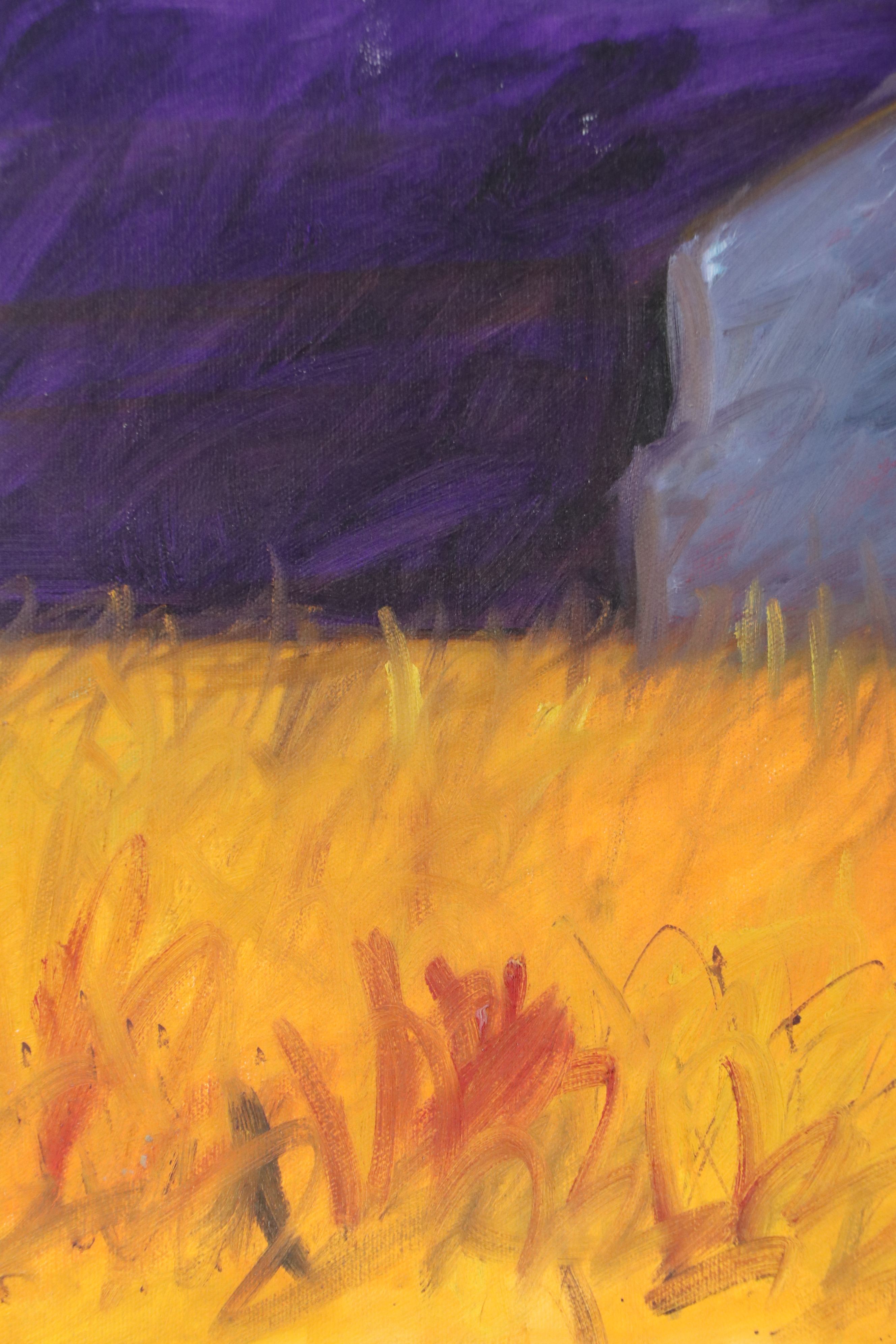 J. Harper Landscape with Barn Oil Painting, 2001