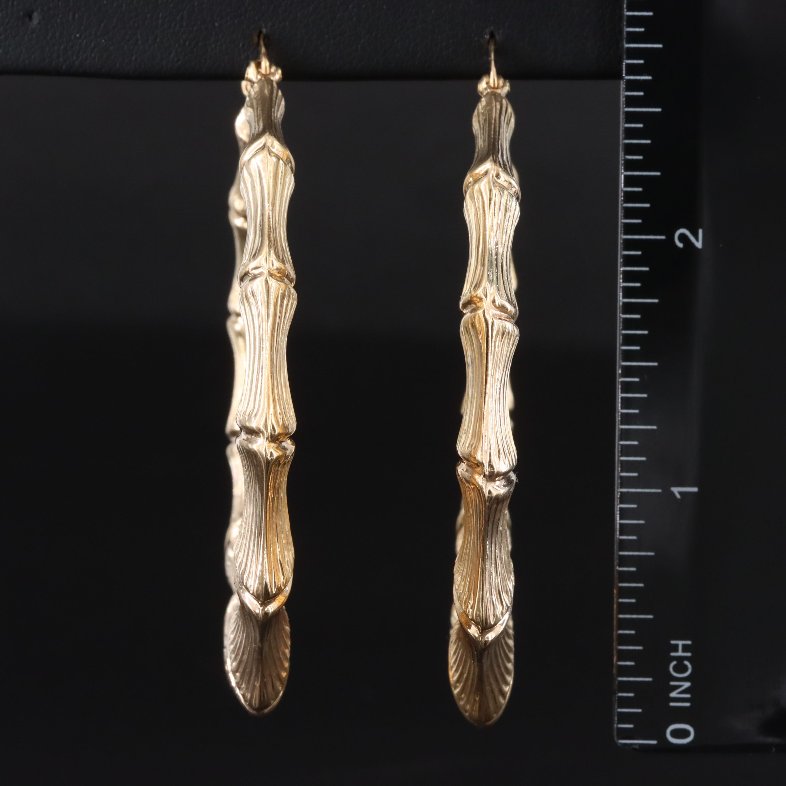 Sterling Bamboo Large Hoops